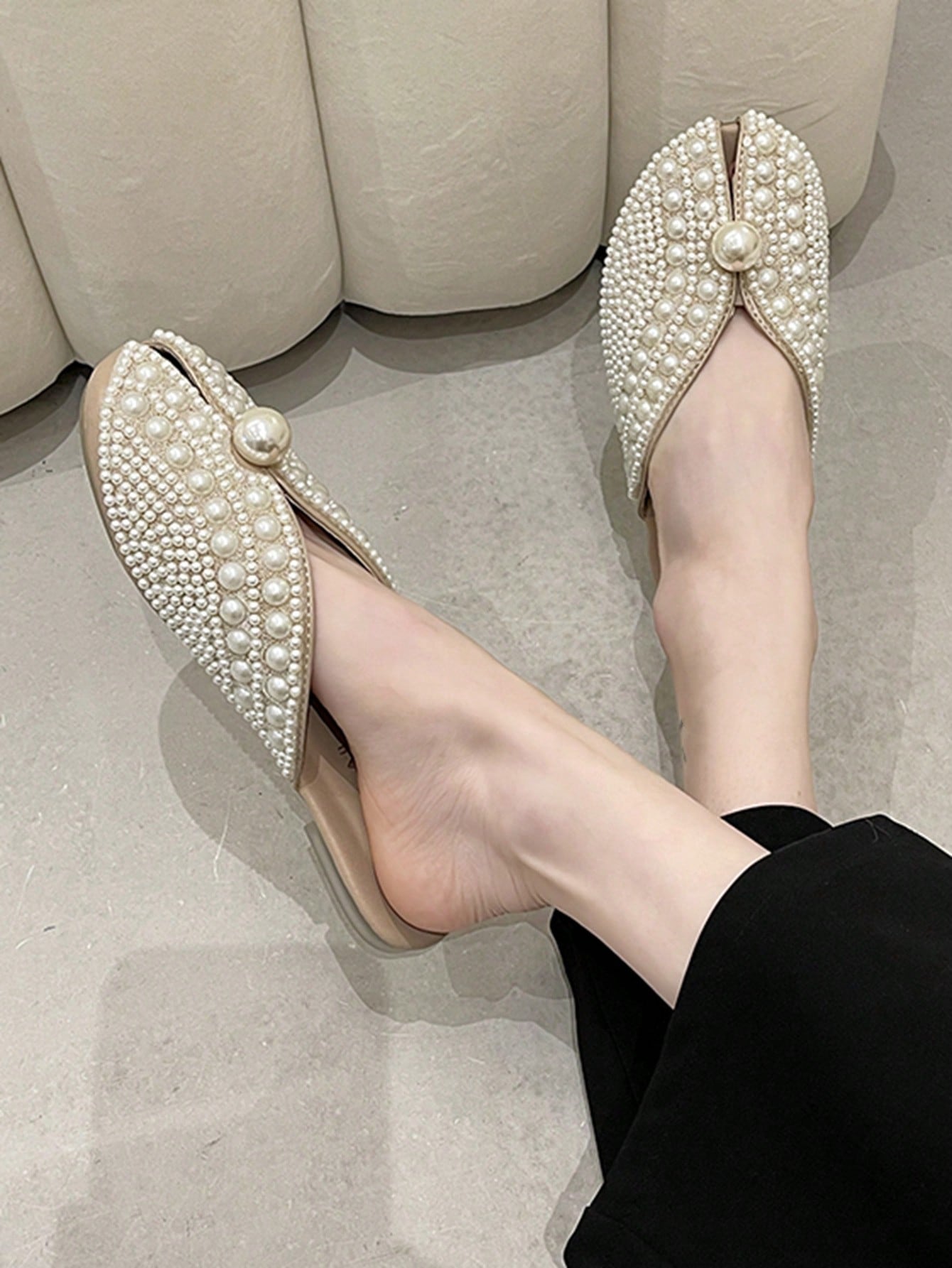 In Beige Women Flats