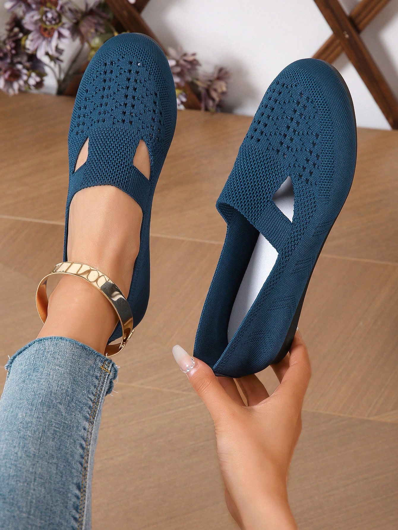 In Blue Women Flats