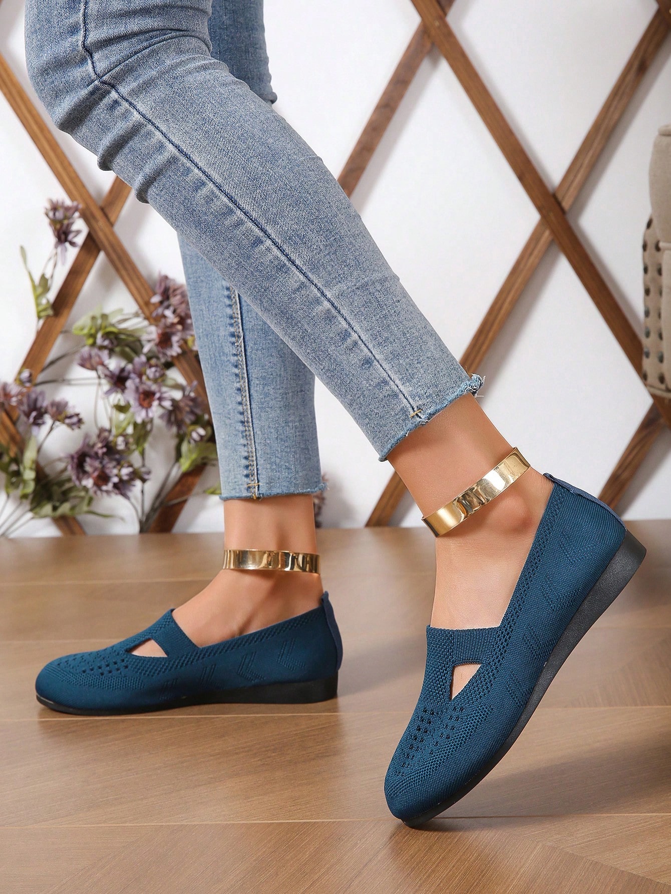 In Blue Women Flats