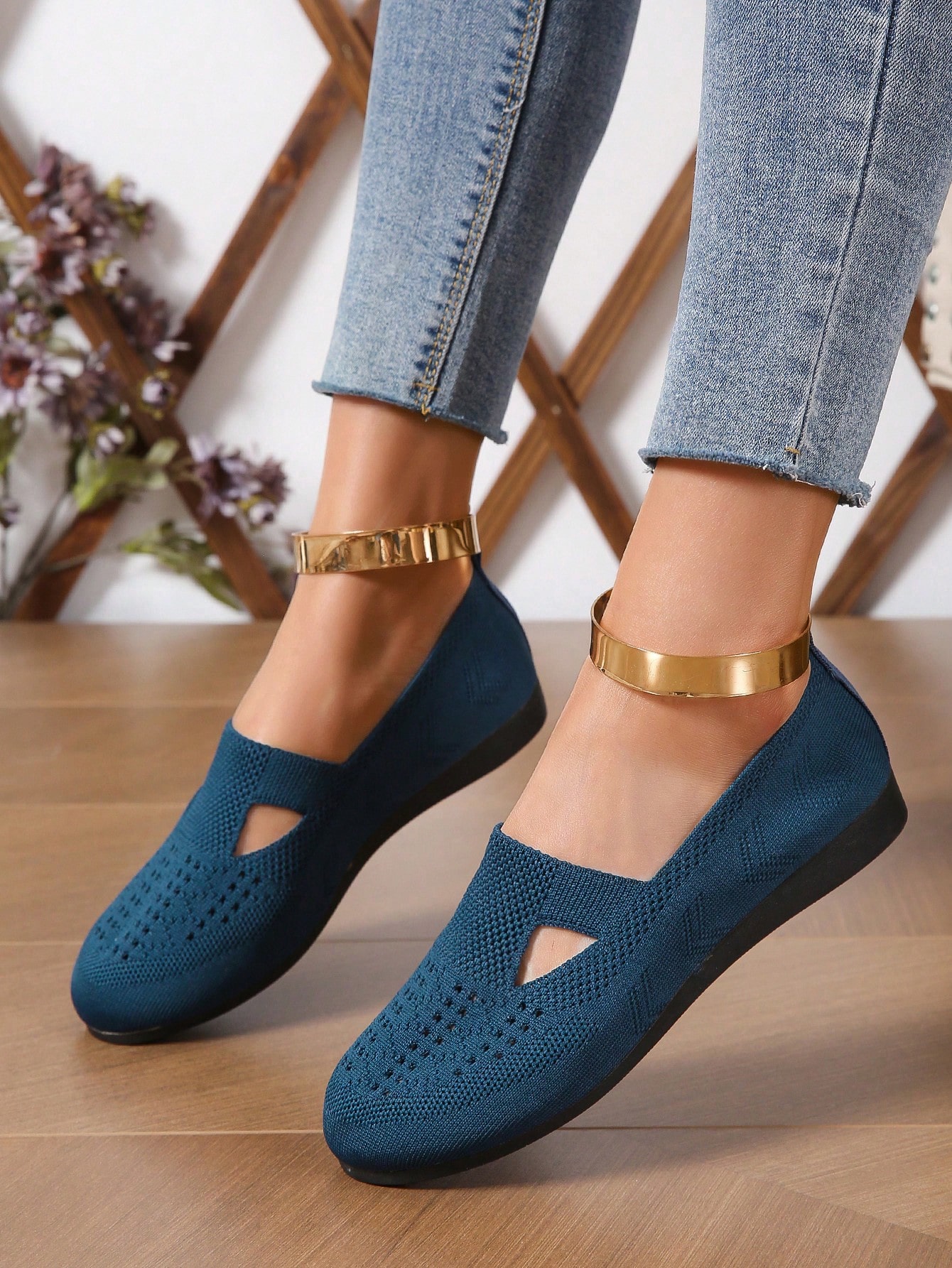 In Blue Women Flats