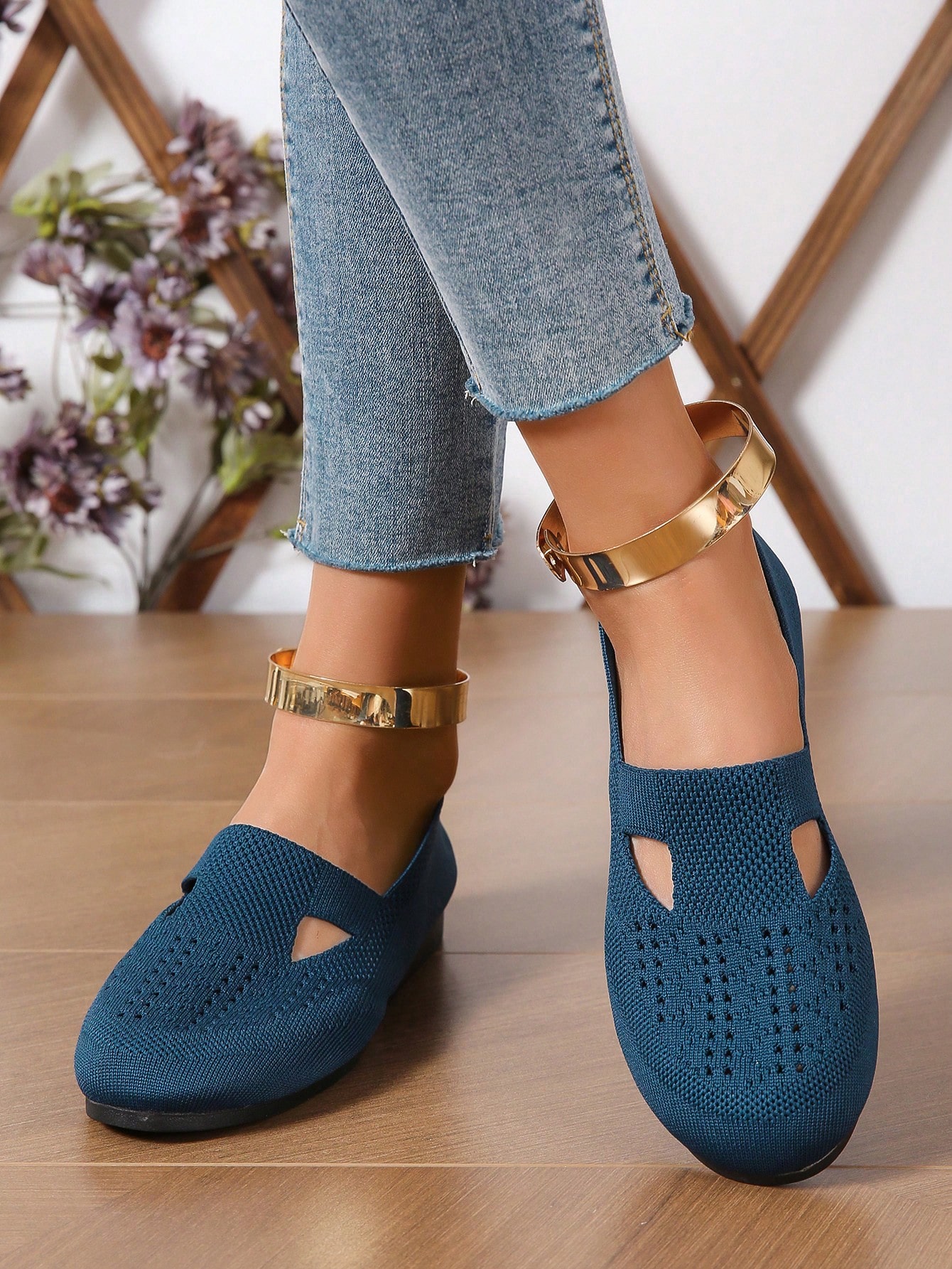 In Blue Women Flats