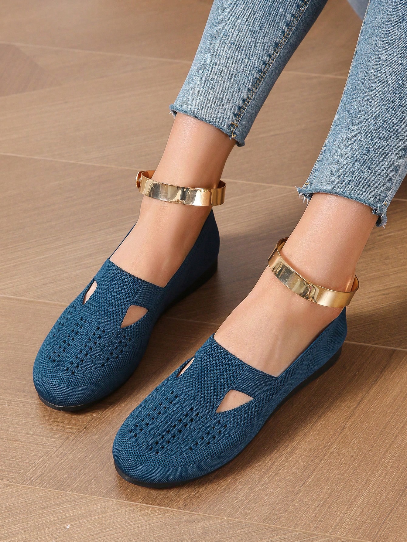 In Blue Women Flats