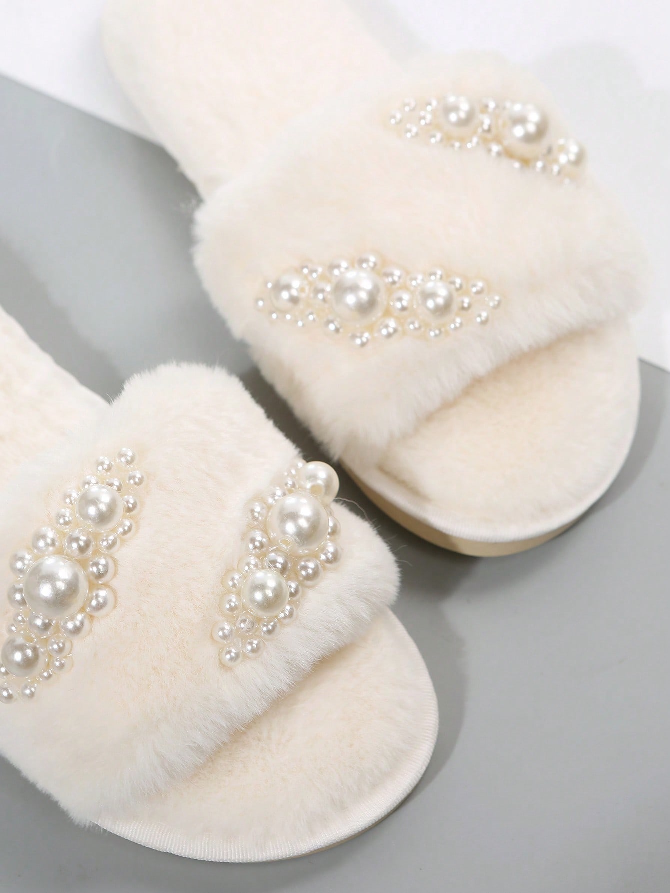 In Beige Women Home Slippers