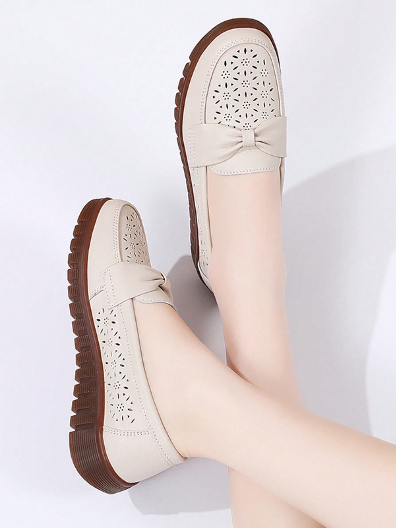 In Beige Women Flats