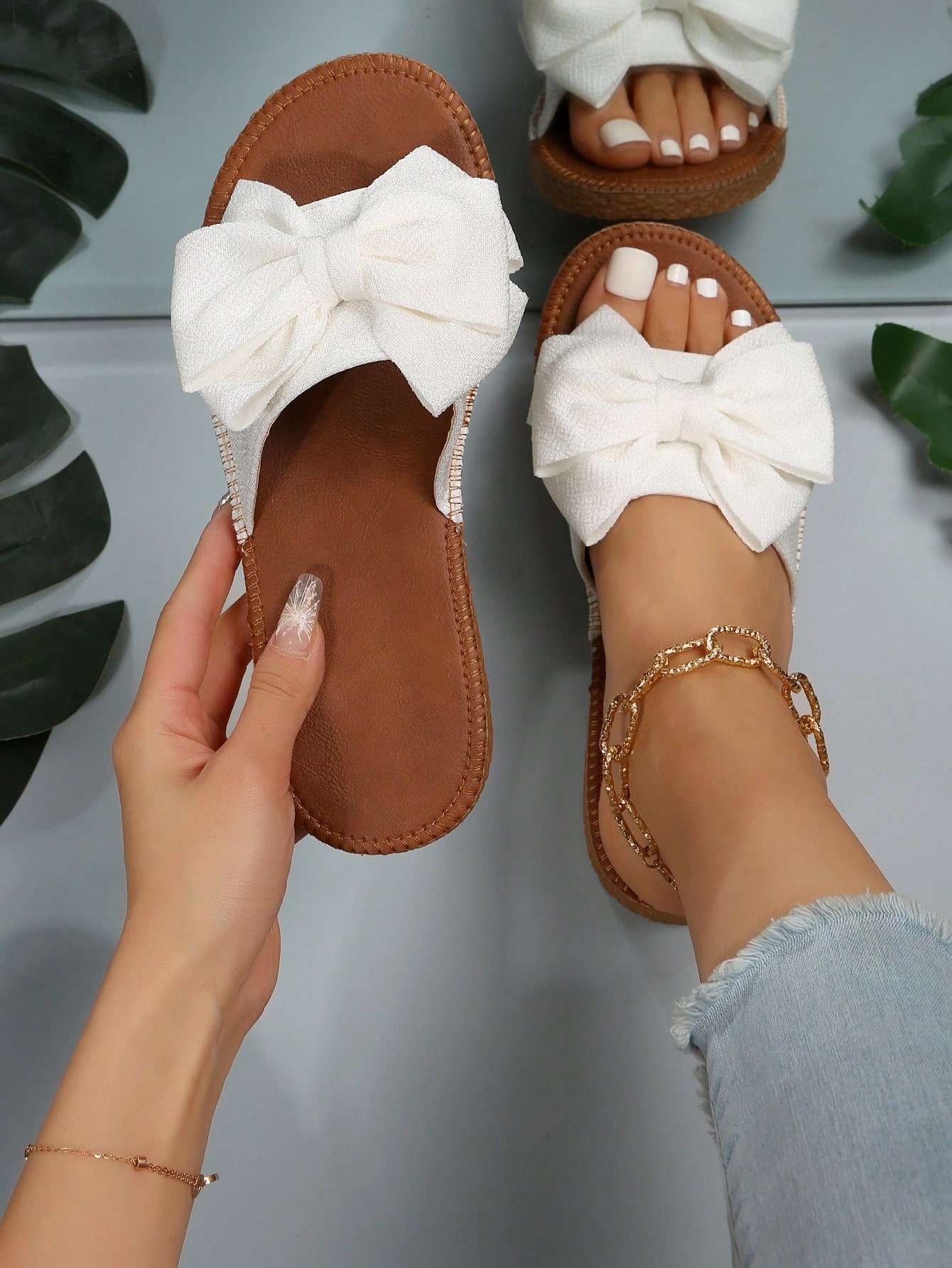 In White Women Flat Sandals