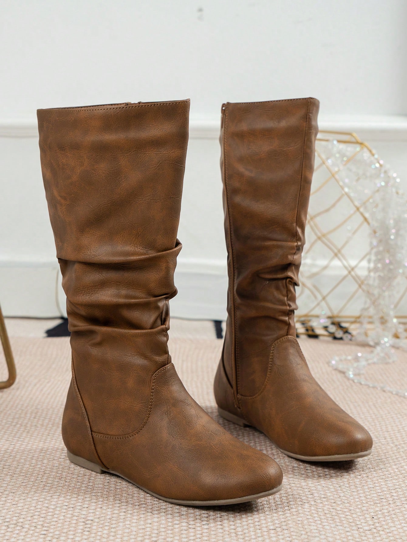 In Brown Women Fashion Boots