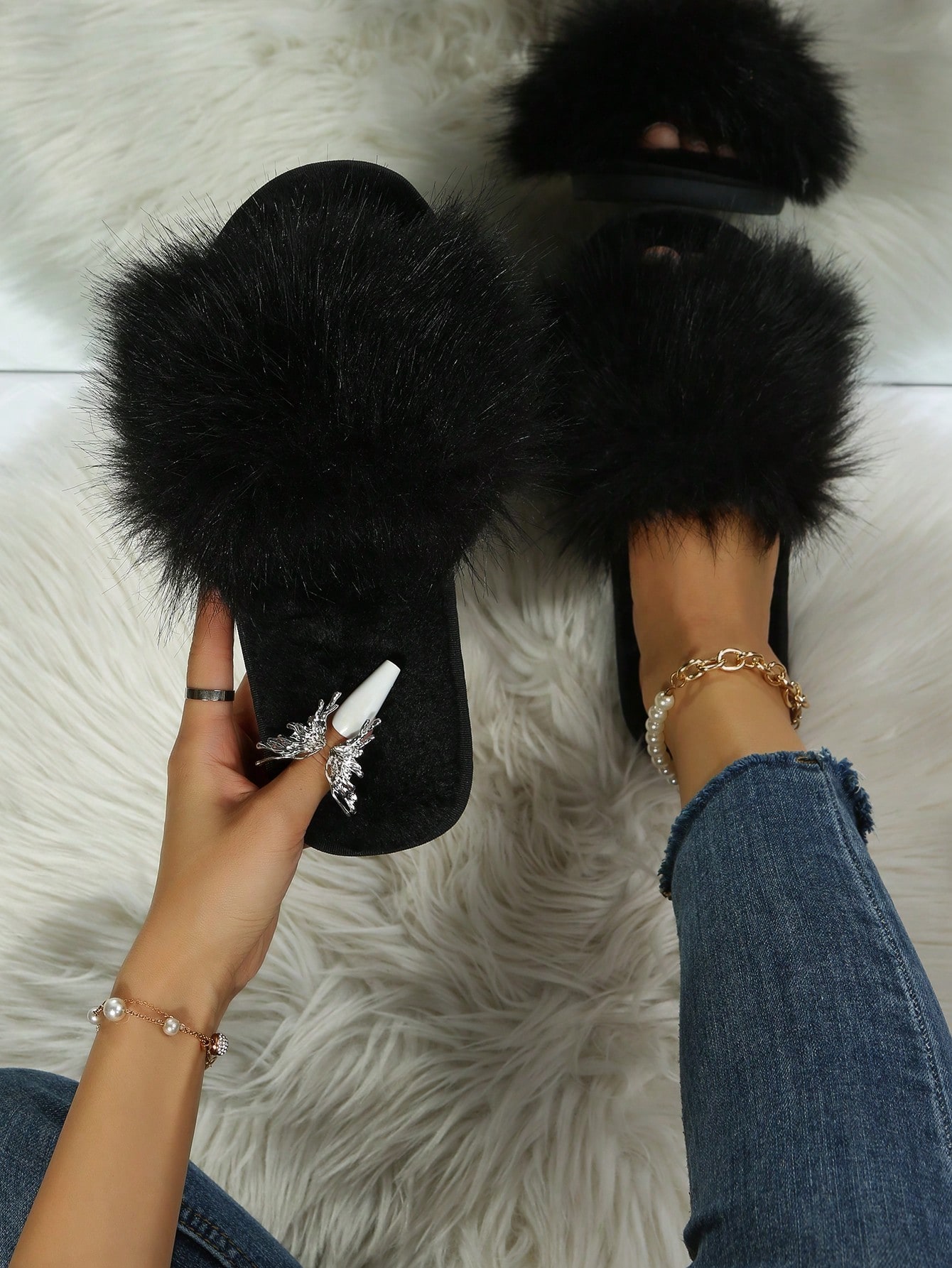 In Black Women Home Slippers