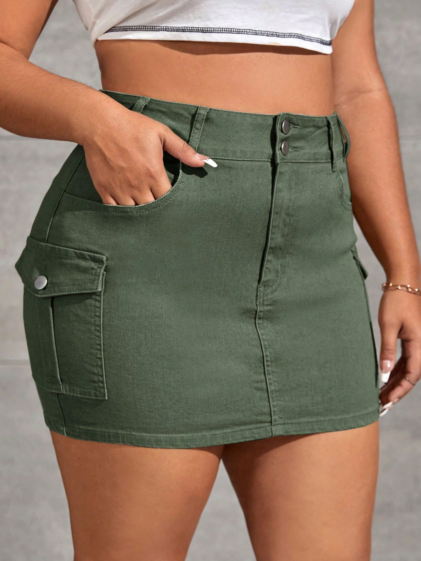 Plus Size Denim Skirts