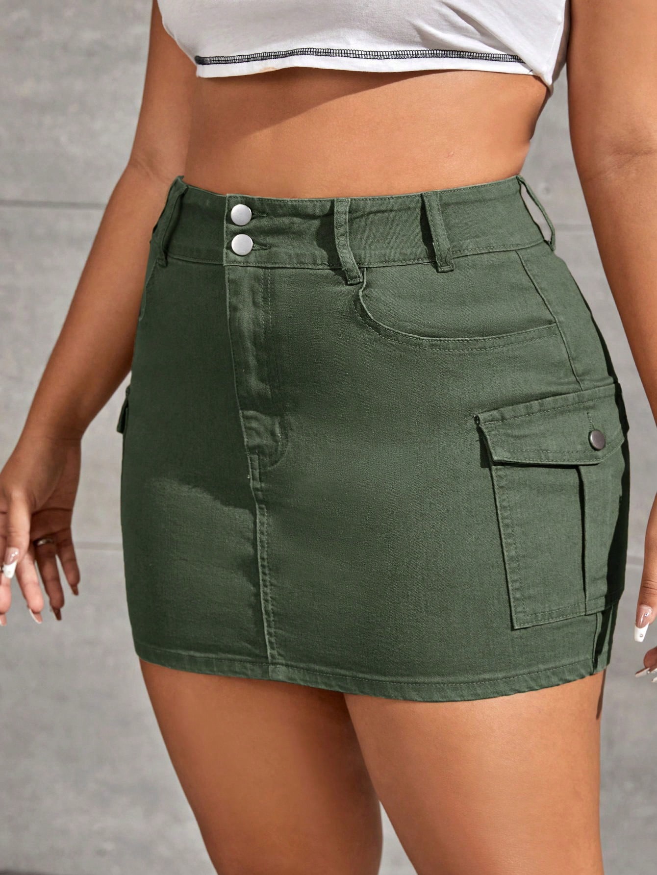 Plus Size Denim Skirts