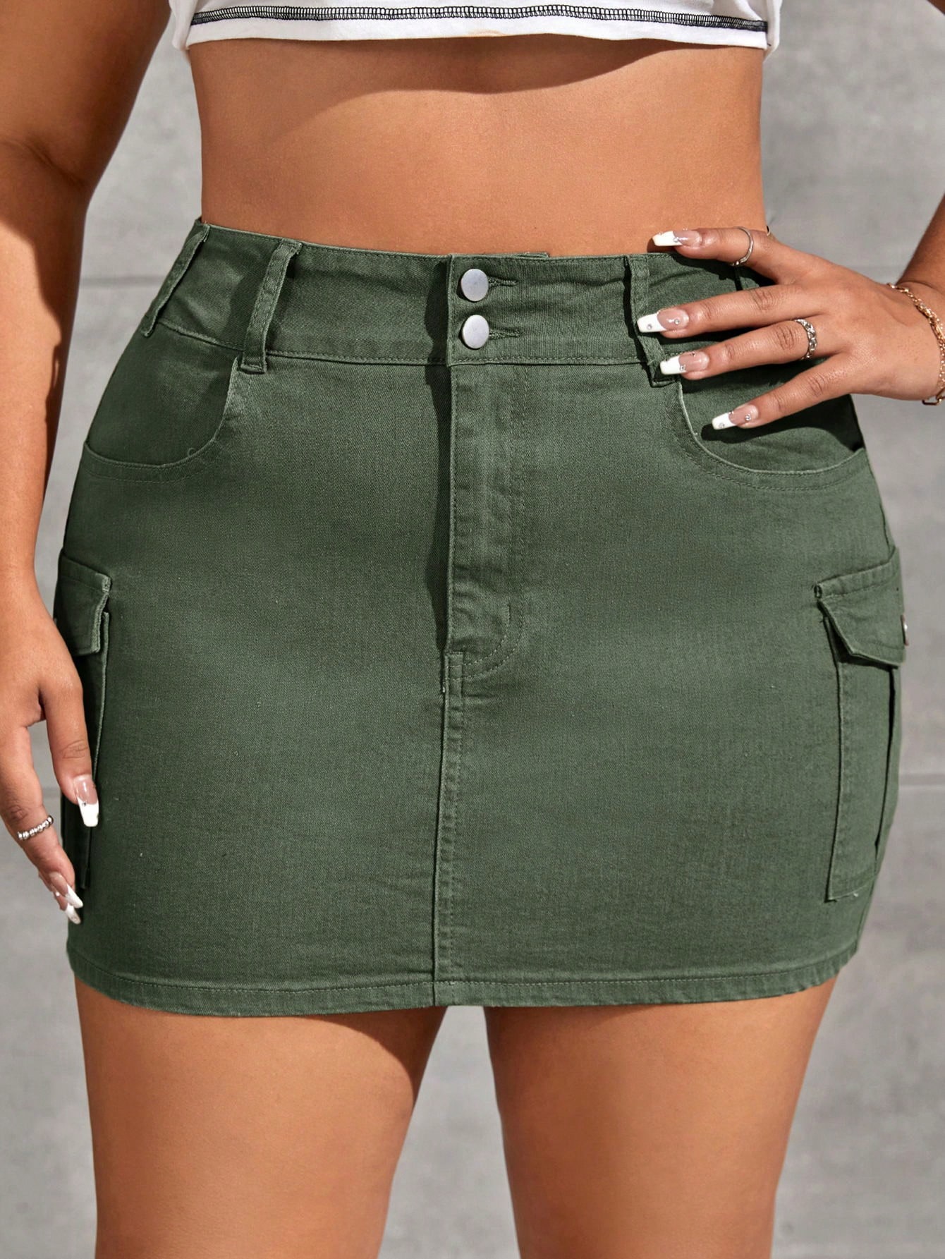 Plus Size Denim Skirts