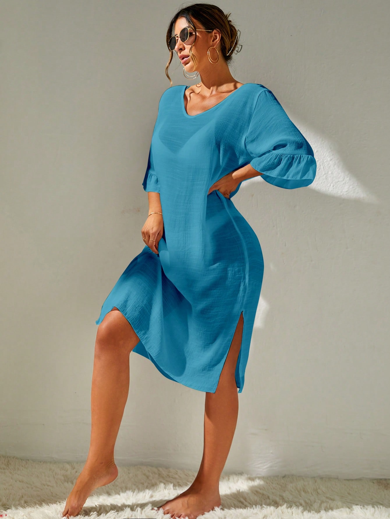 In Blue Women Cover Ups