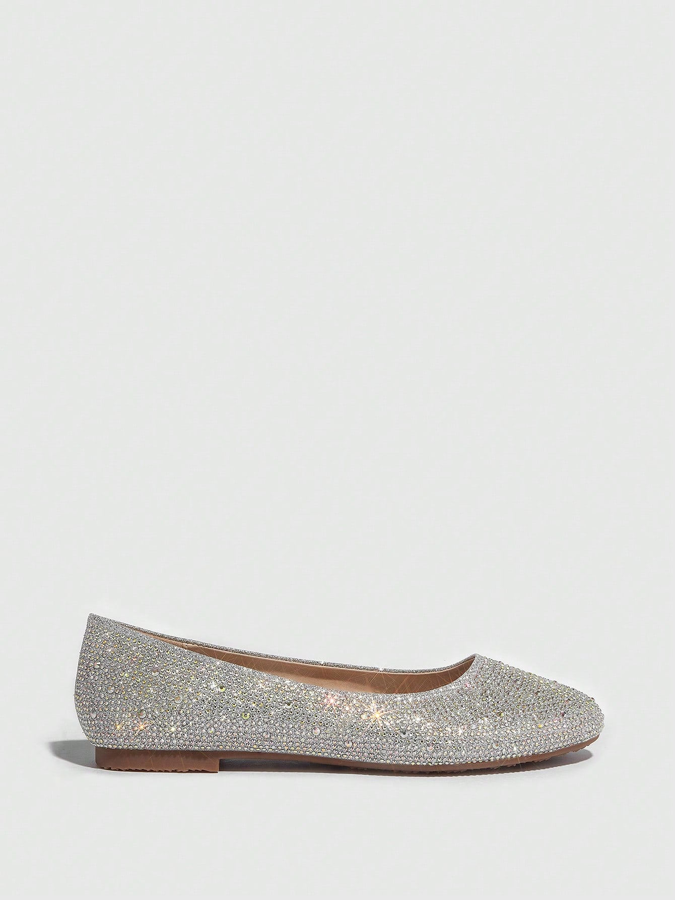 In Silver Women Flats