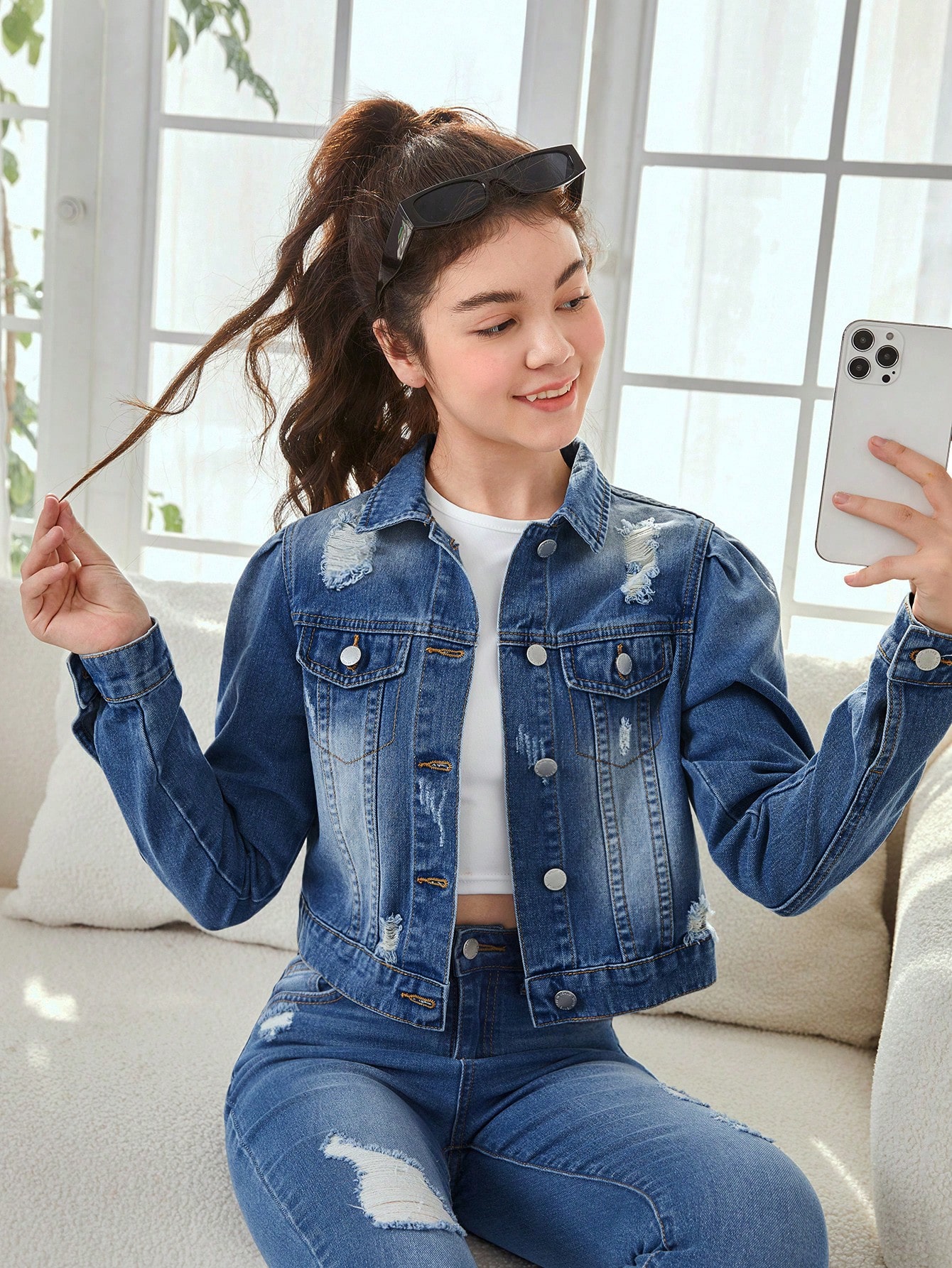 Teen Girls Denim Jackets & Coats