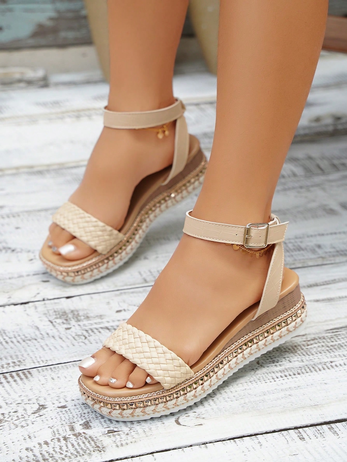 In Beige Women Platforms & Wedge Sandals