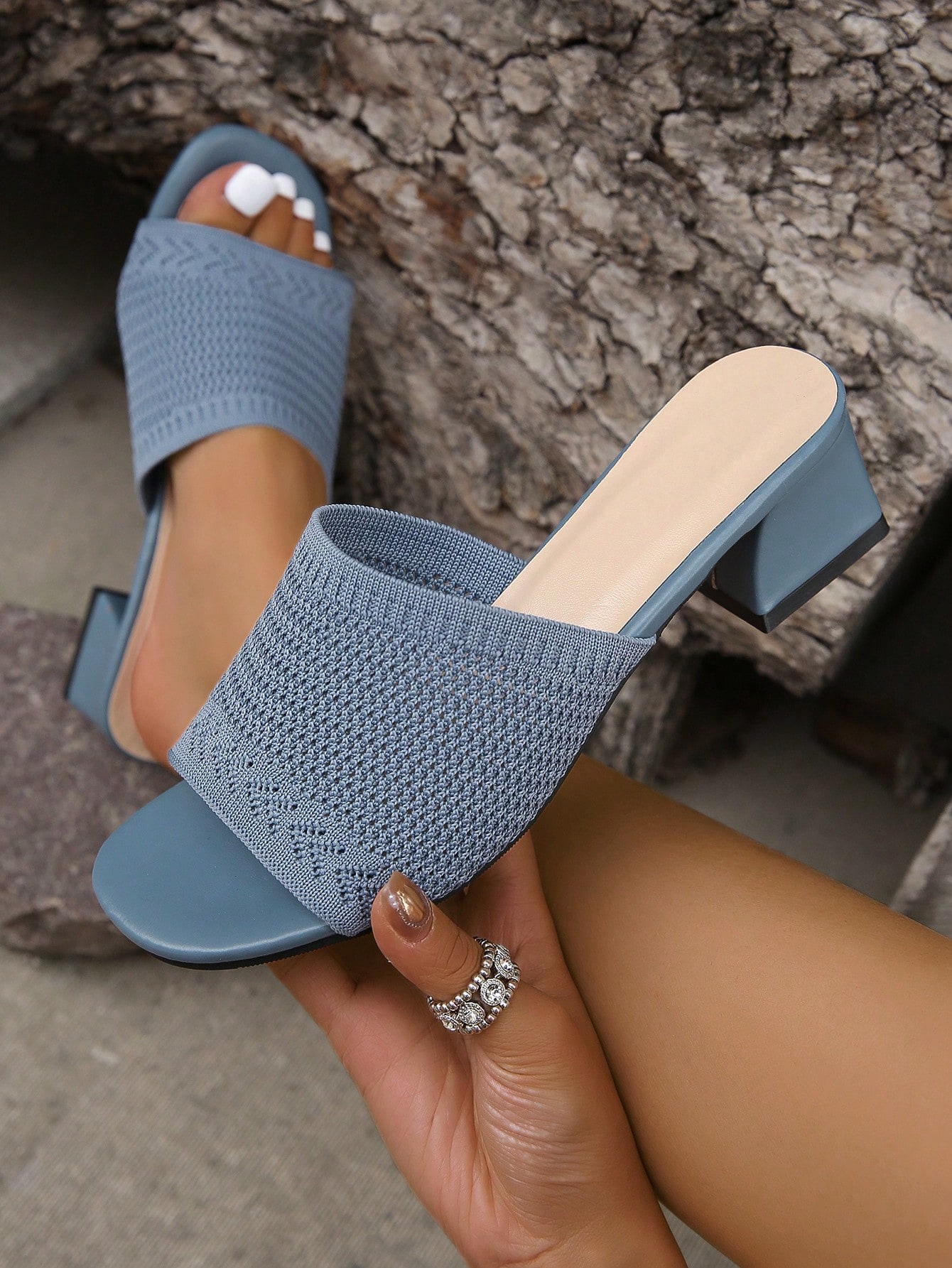 In Blue Women Heeled Sandals