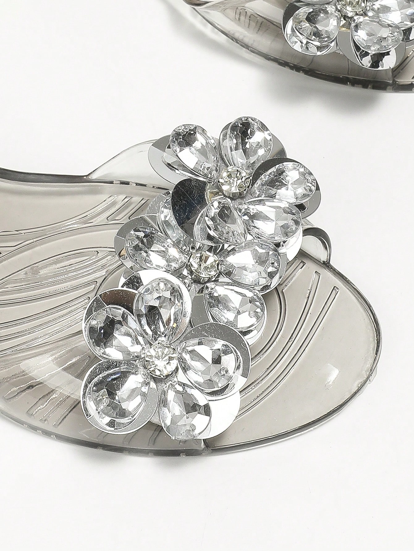 In Silver Women Flats