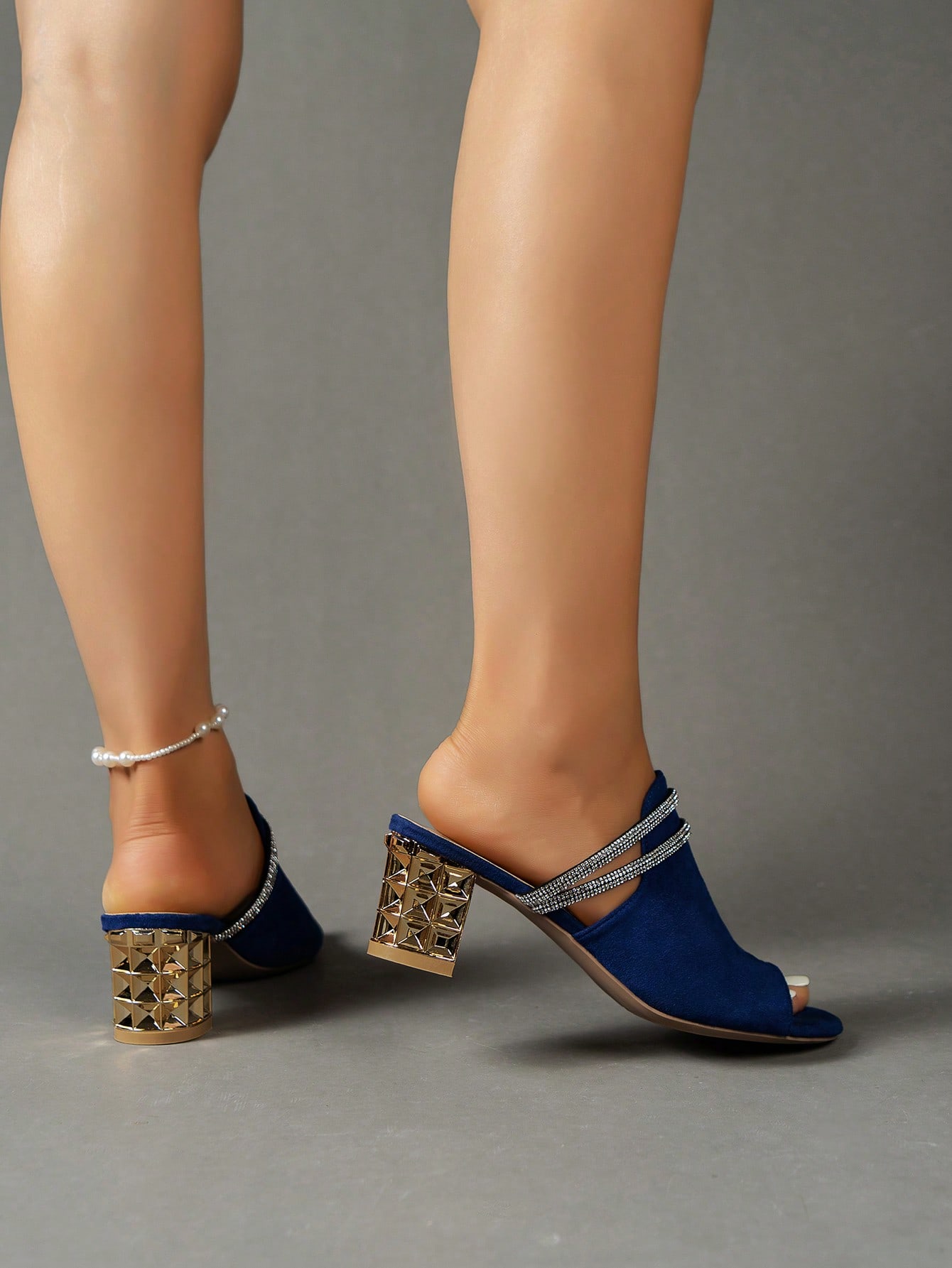 In Blue Women Heeled Sandals