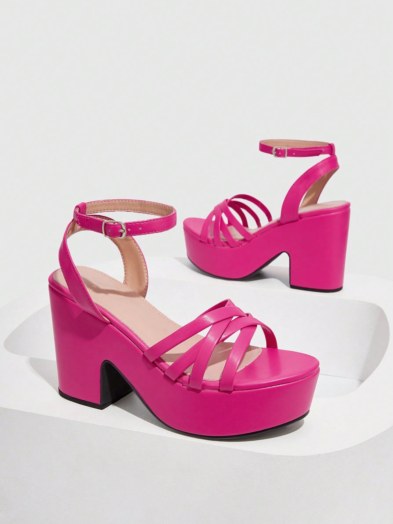 In Hot Pink Women Platforms & Wedge Sandals