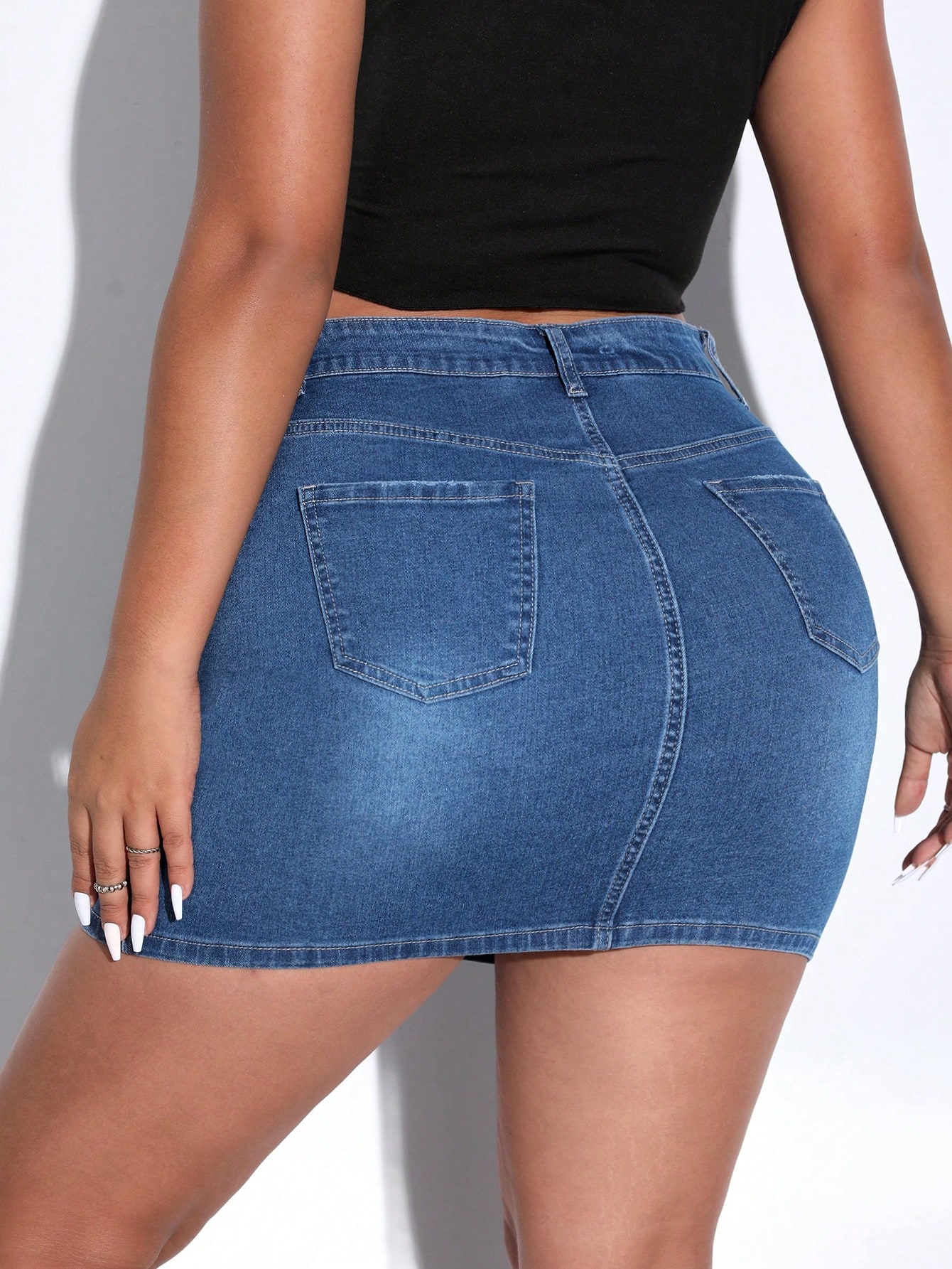 Plus Size Denim Skirts