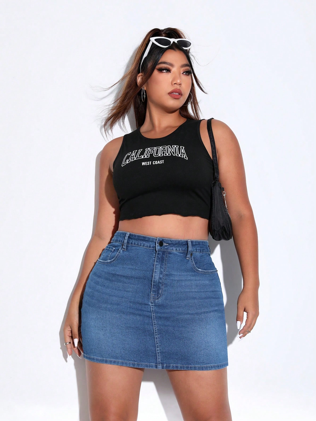 Plus Size Denim Skirts