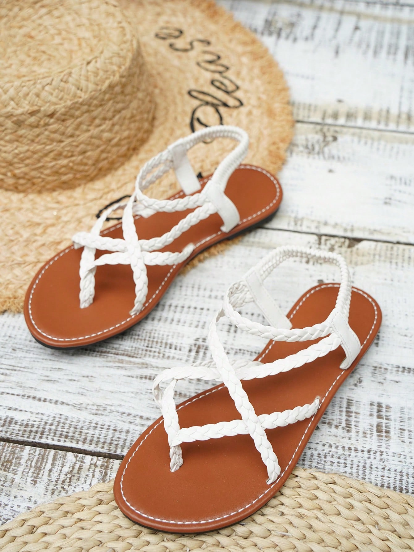 In White Women Flat Sandals