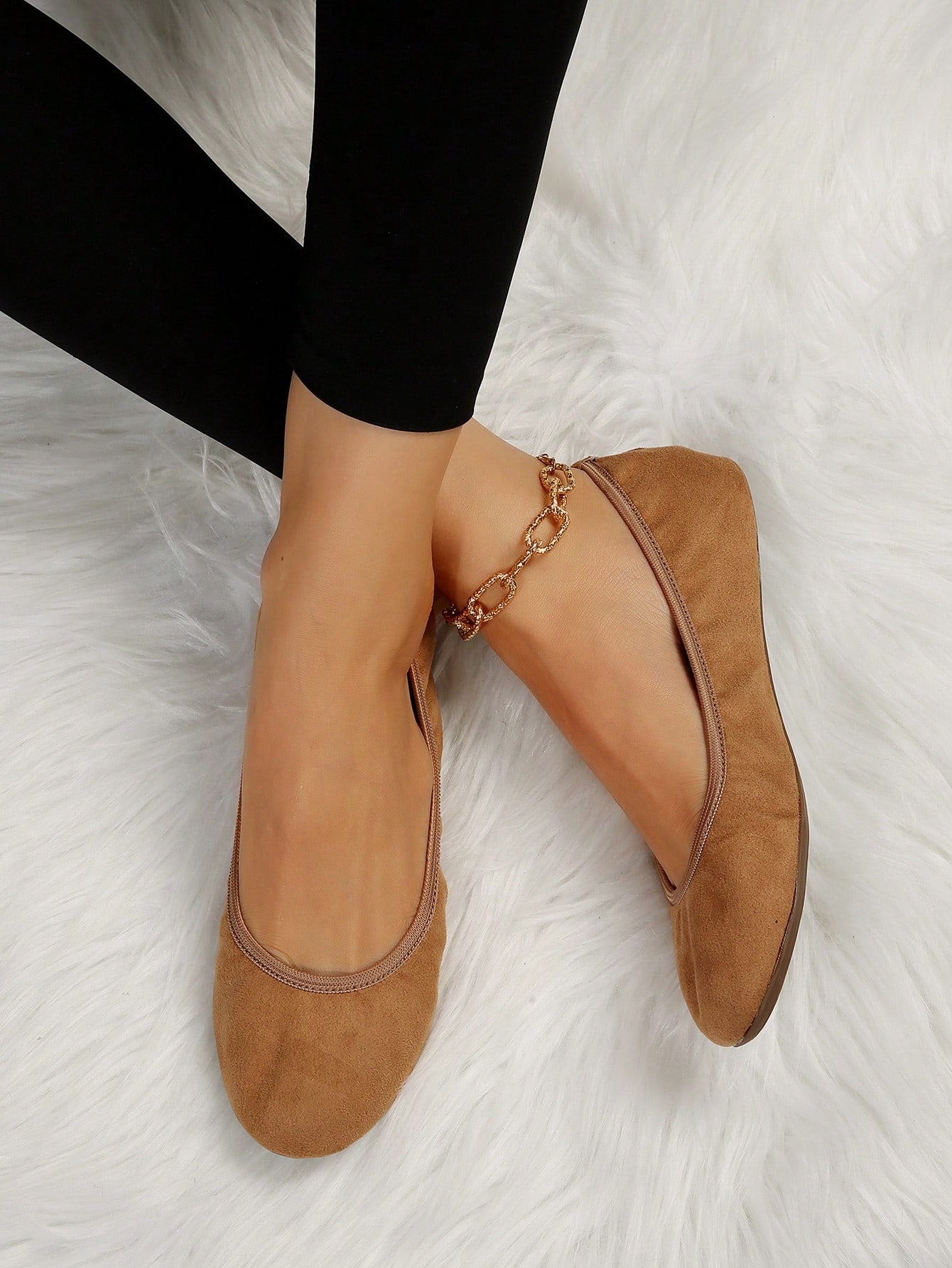 In Apricot Women Flats