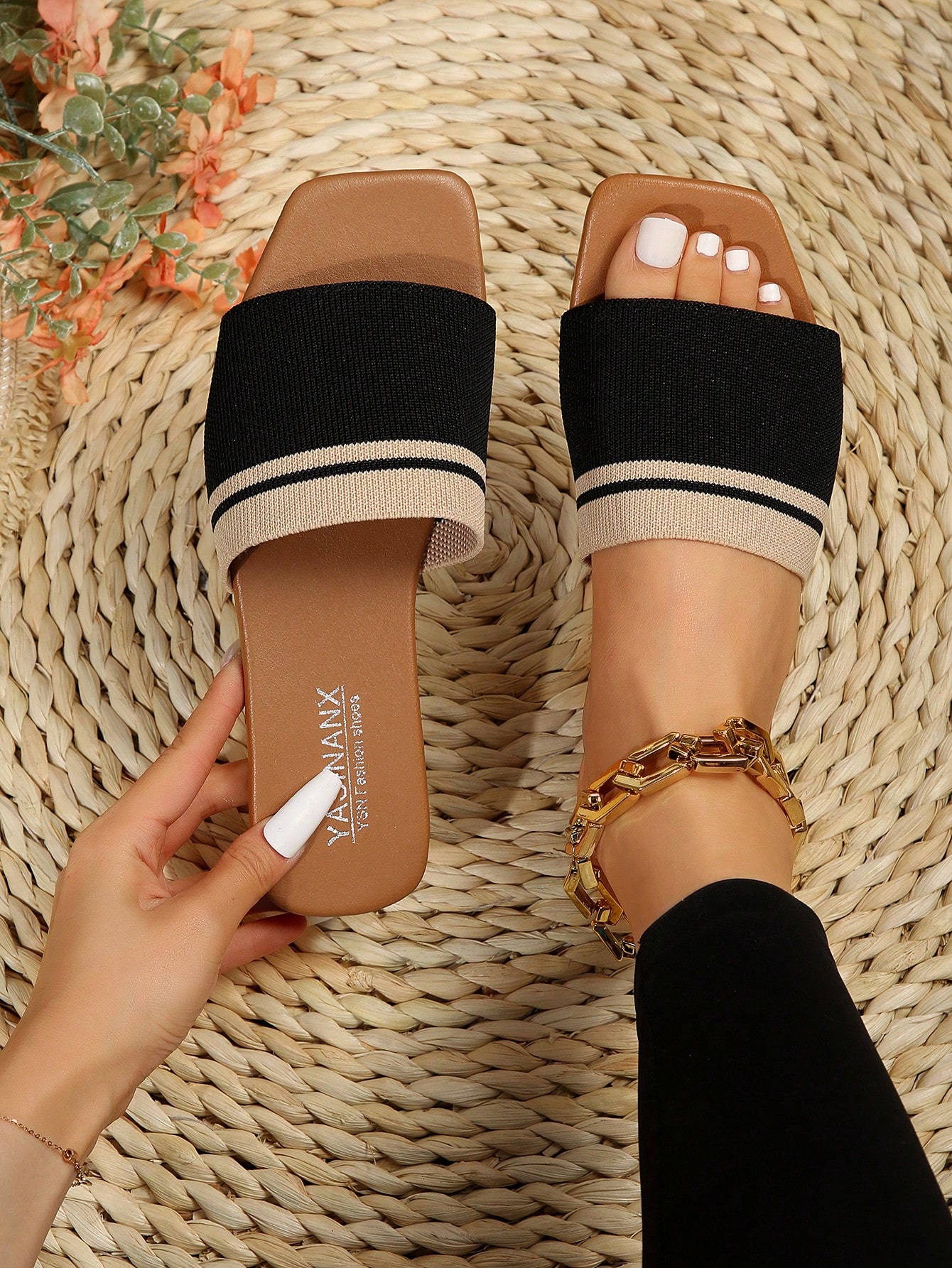 In Black Women Sandals