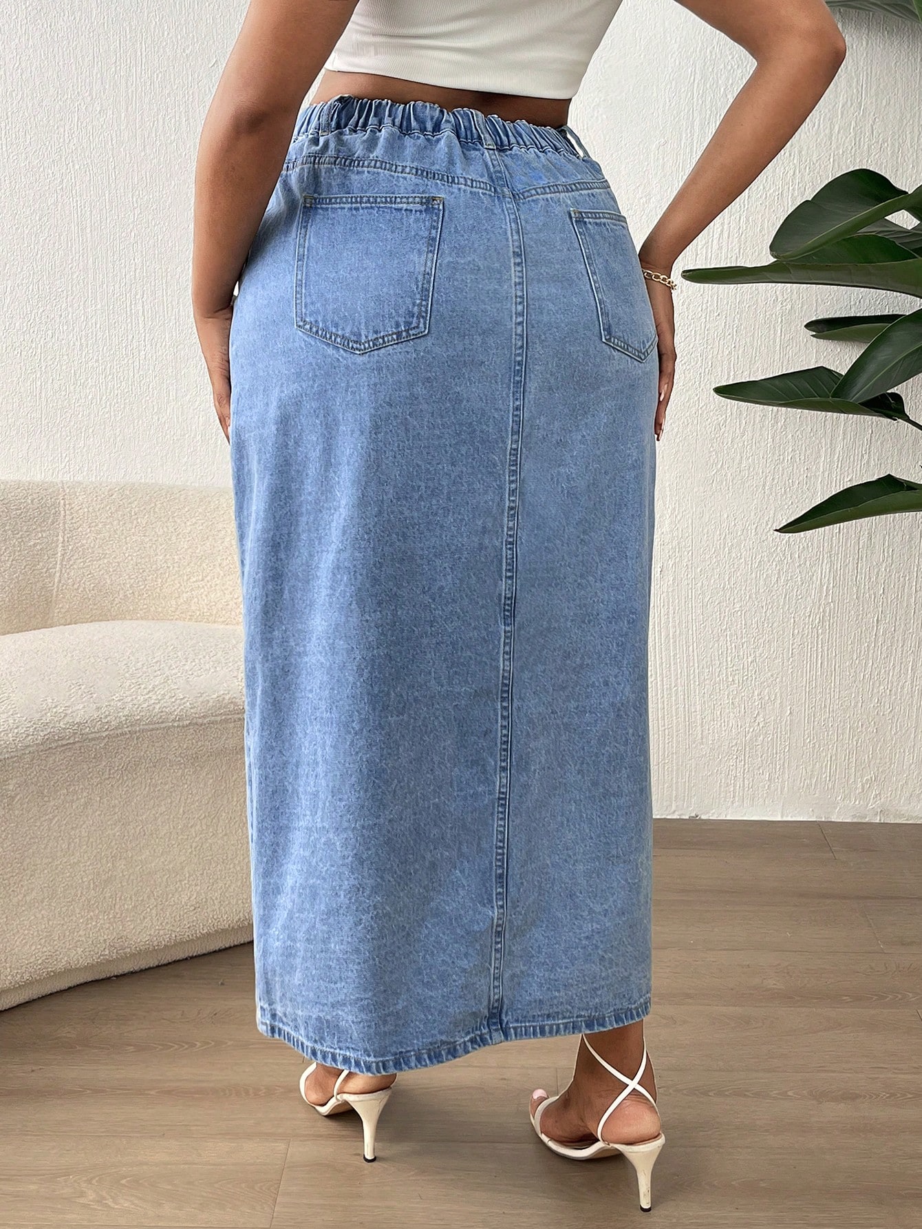 Plus Size Denim Skirts