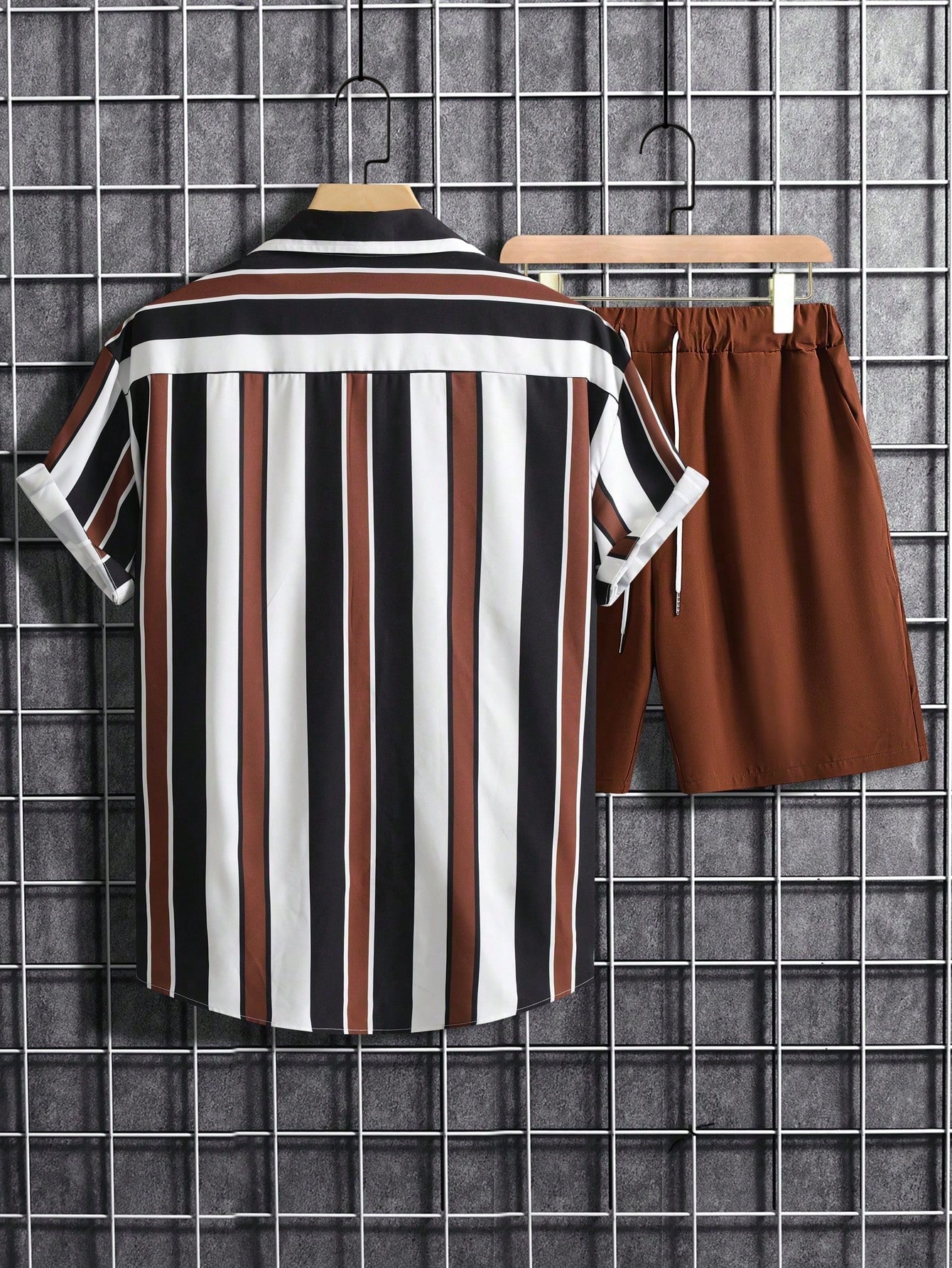 Men Plus Size Shirt Co-ords