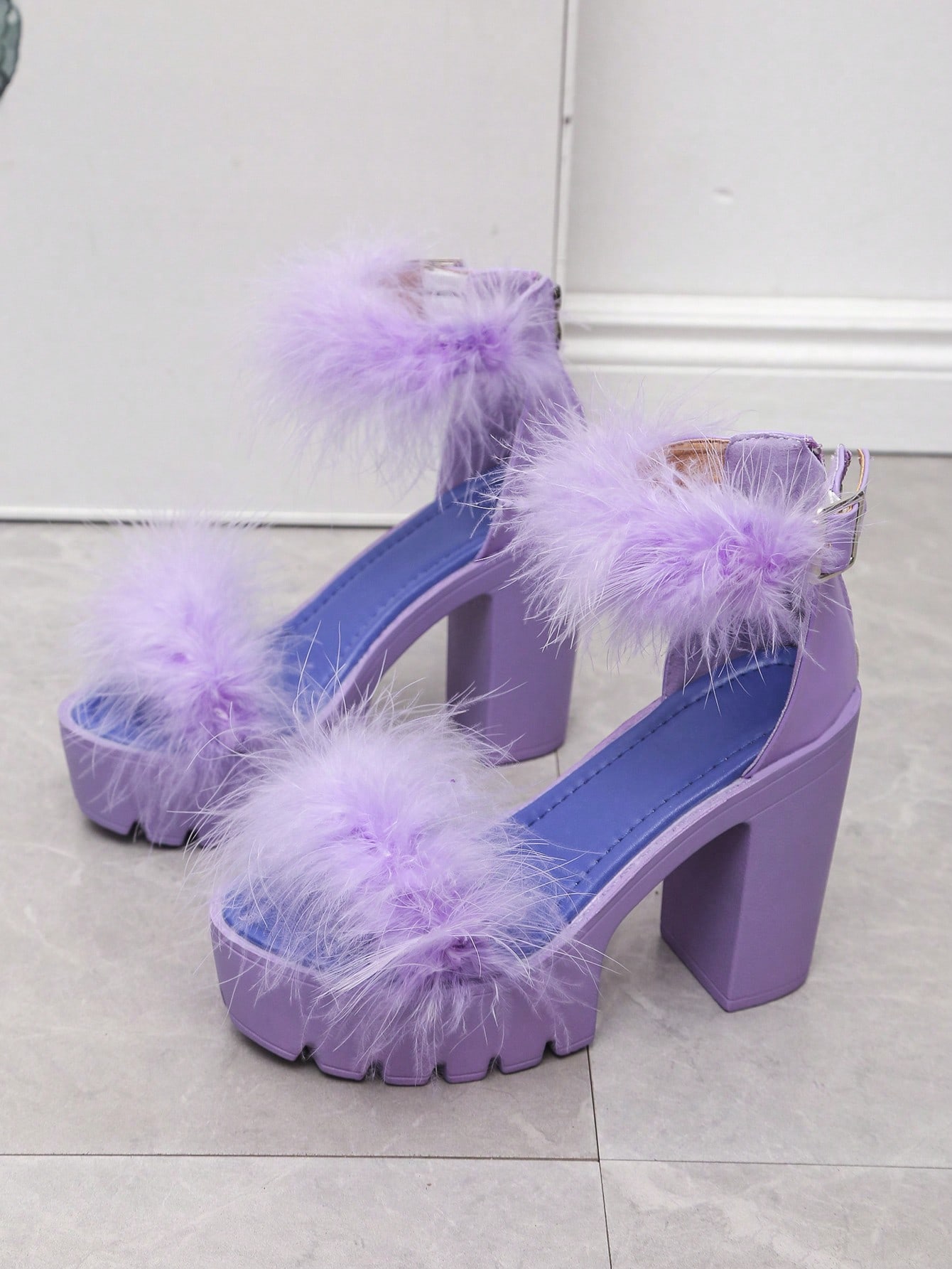 In Purple Women Heeled Sandals