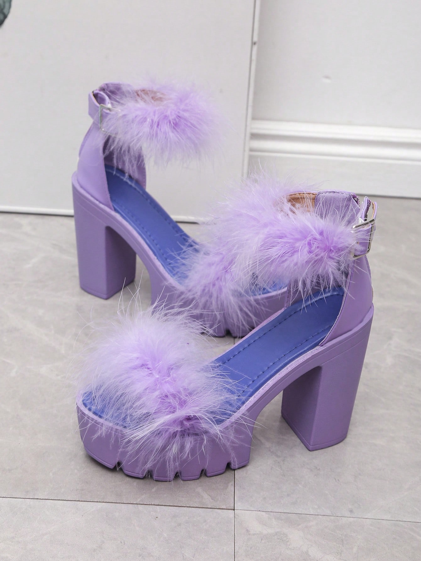 In Purple Women Heeled Sandals