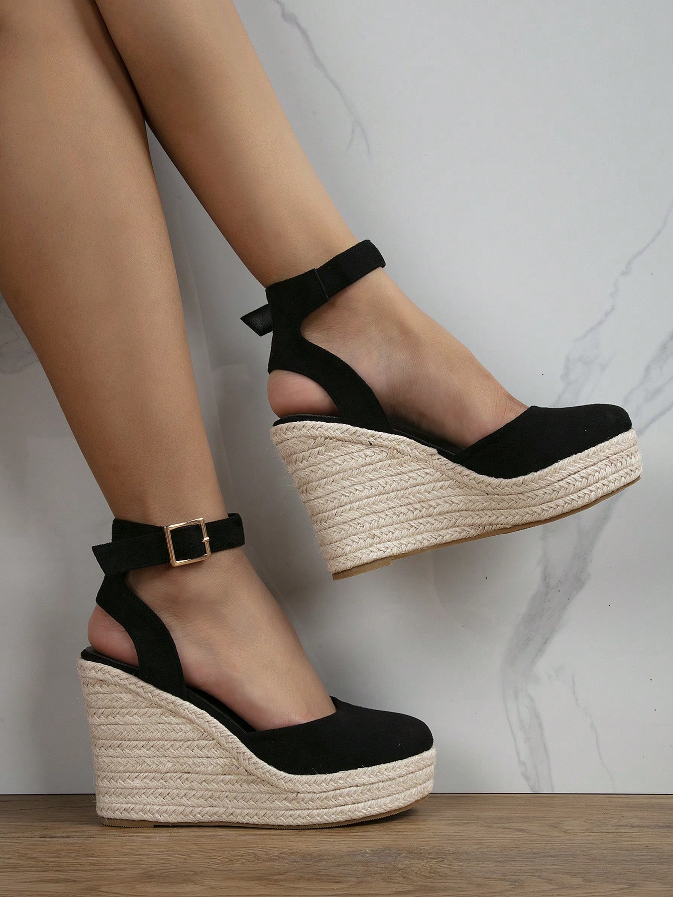 In Black Women Wedges & Flatform