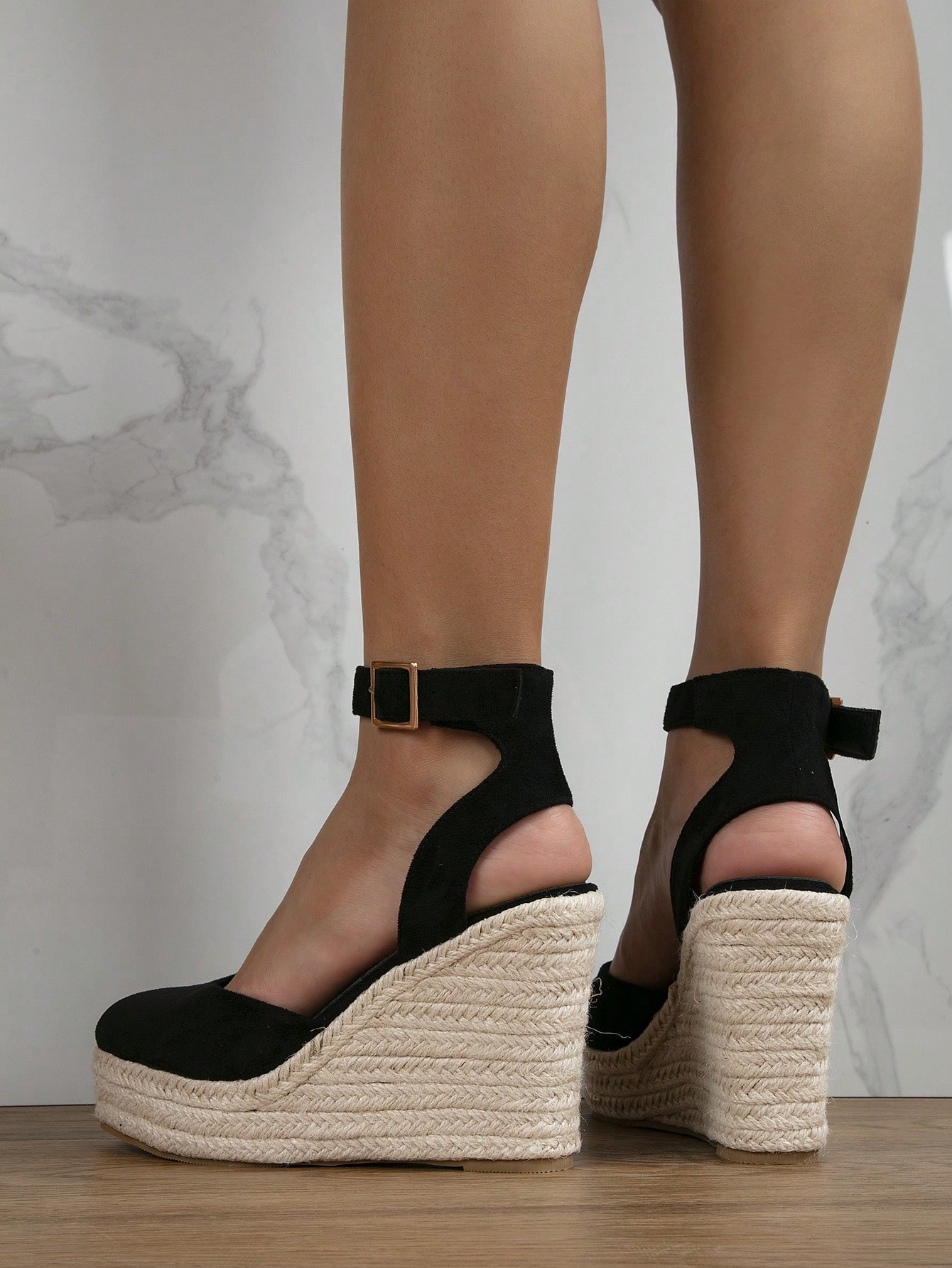 In Black Women Wedges & Flatform