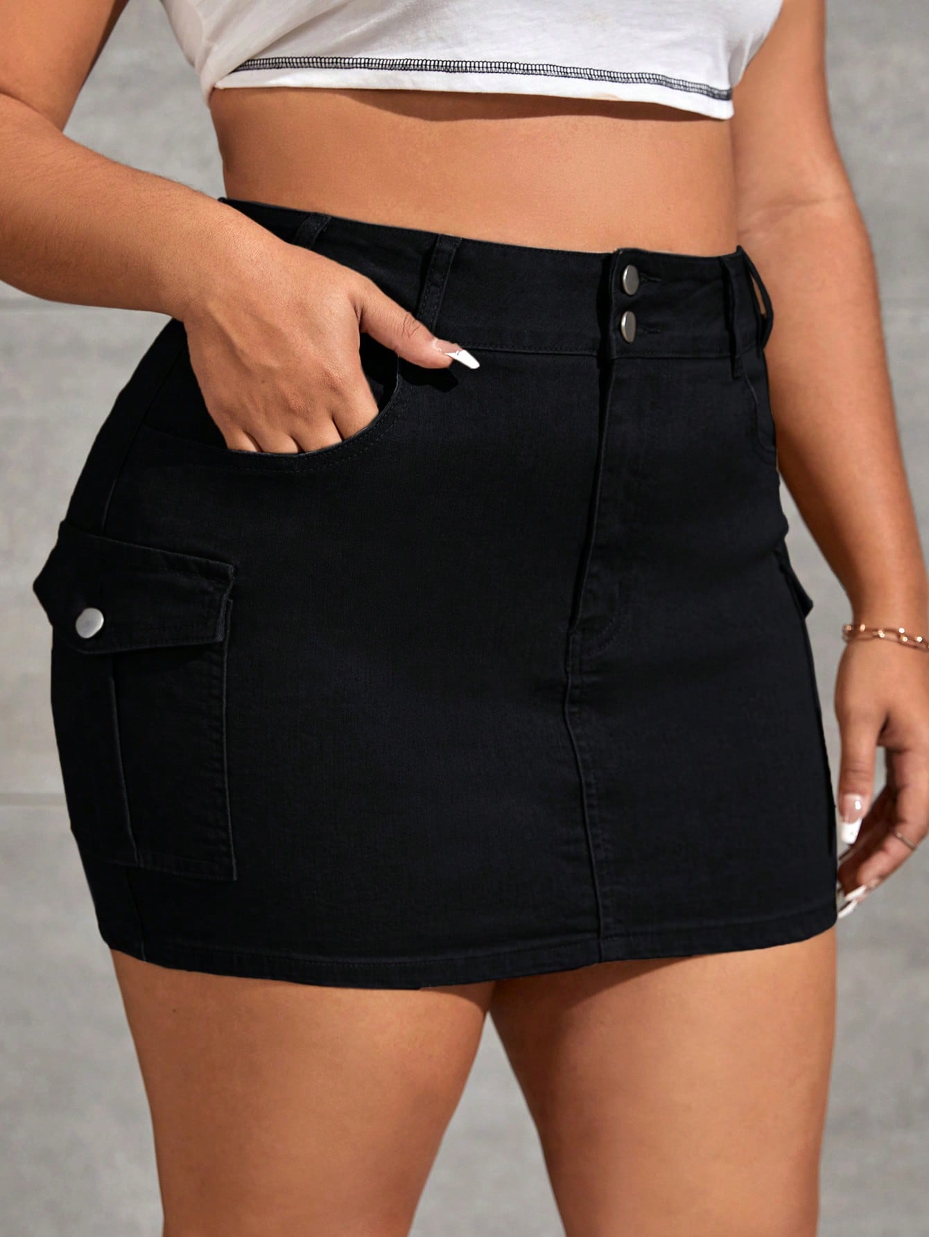 Plus Size Denim Skirts