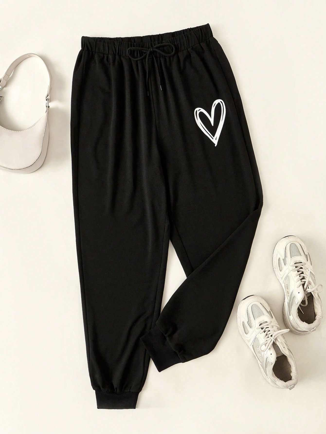 In Black Plus Size Sweatpants