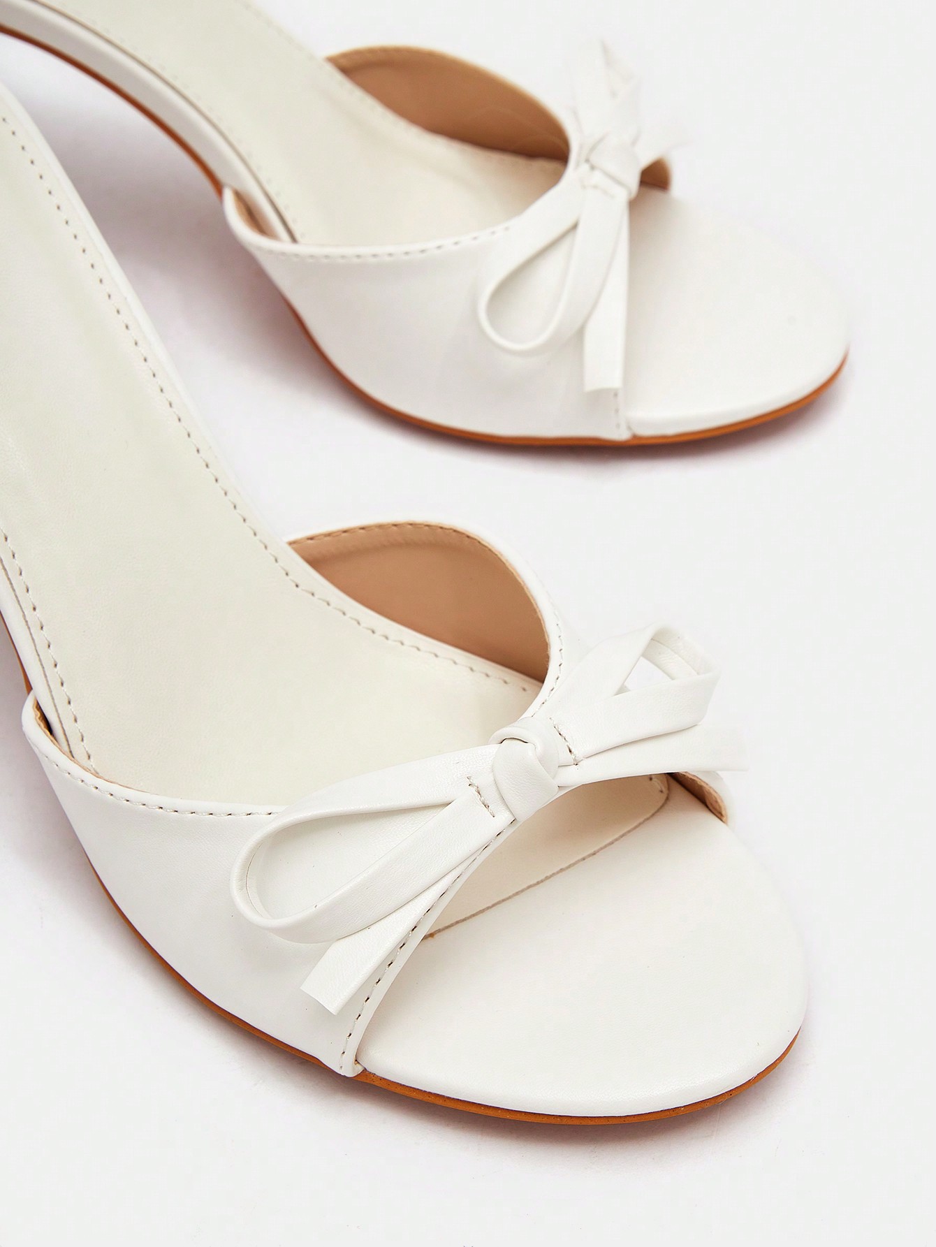 In White Women Heeled Sandals