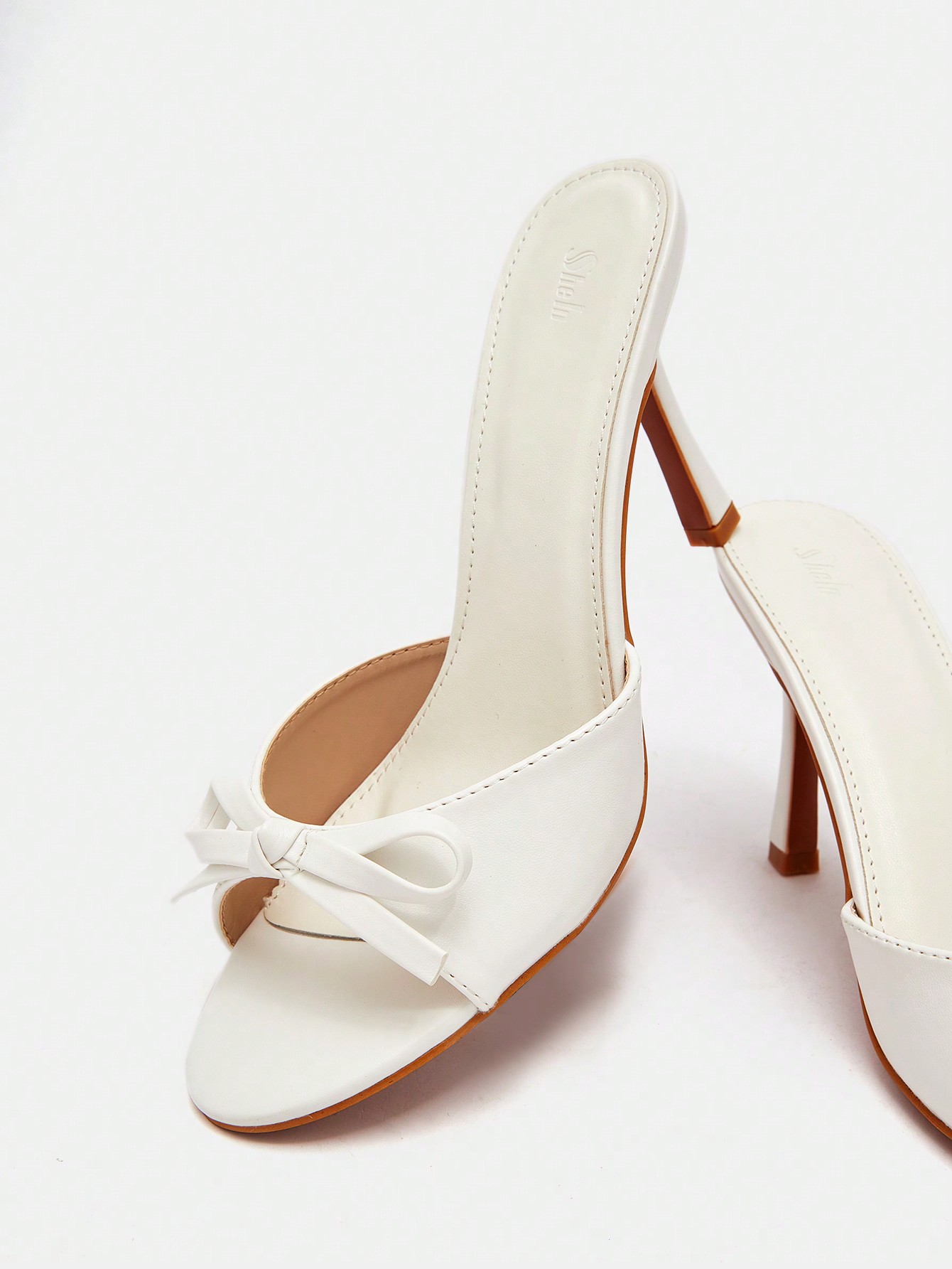 In White Women Heeled Sandals