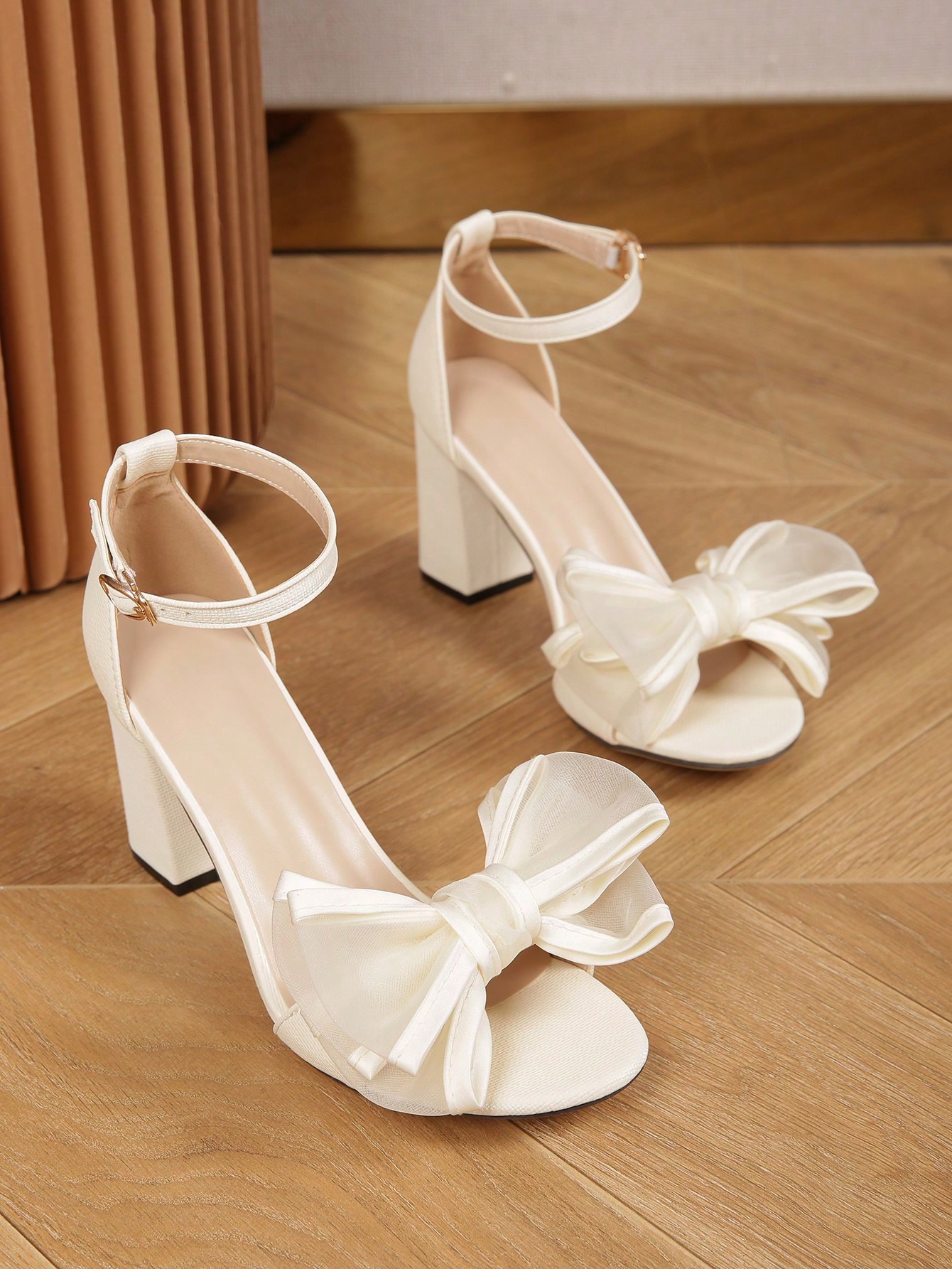 In Beige Women Heeled Sandals