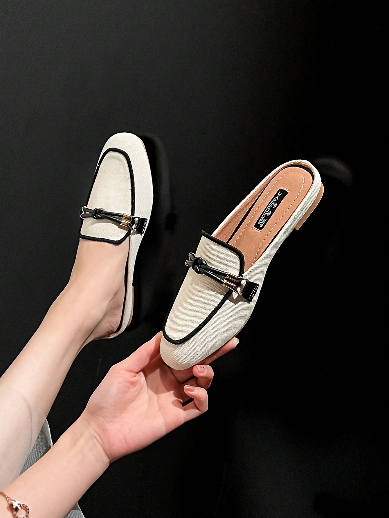 In Beige Women Flats