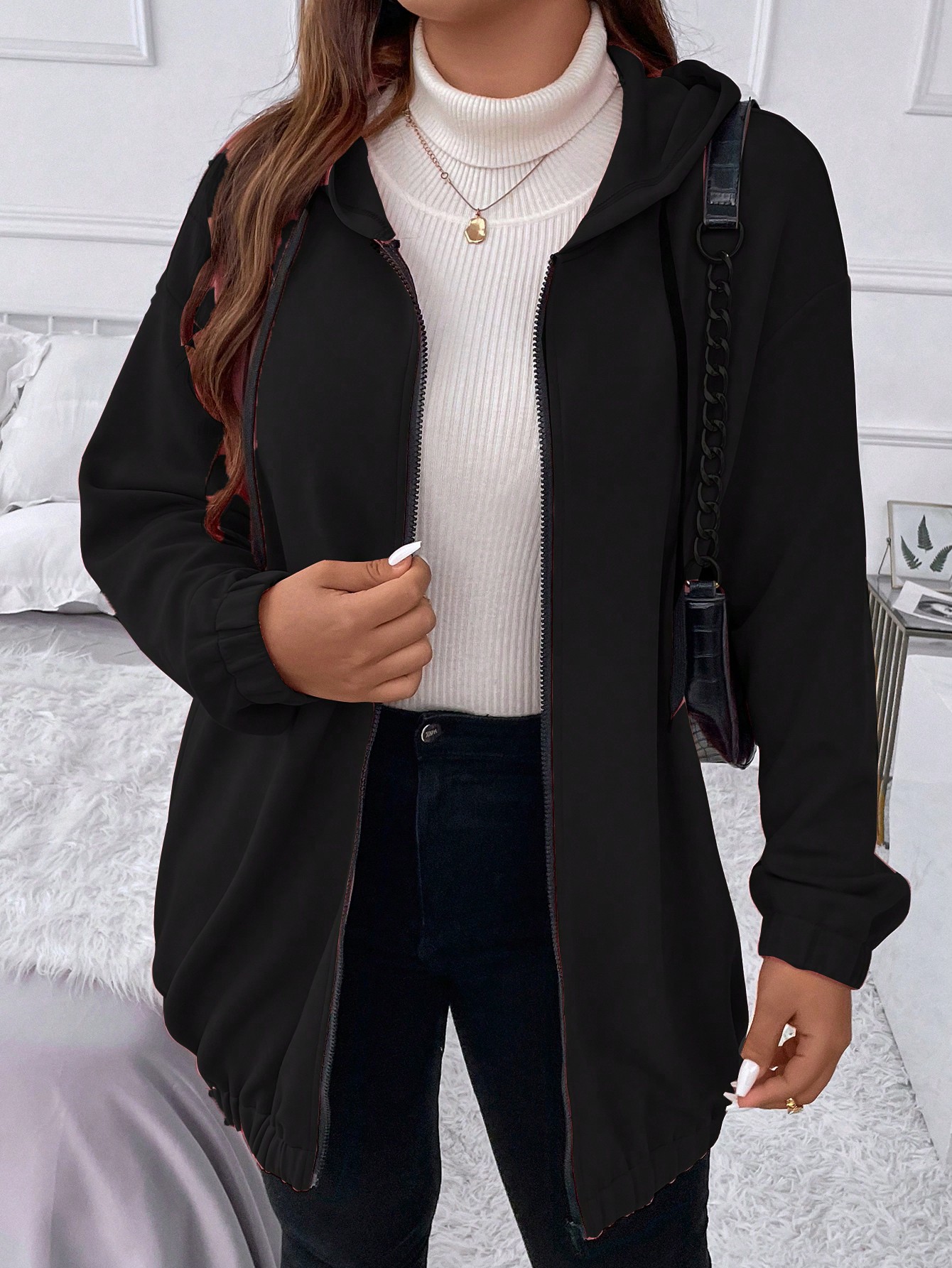 In Black Plus Size Jackets