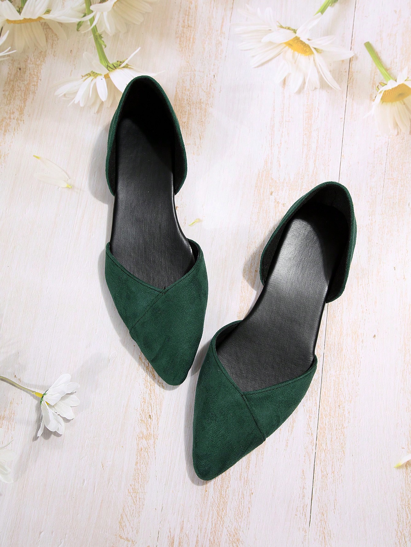 In Dark Green Women Shoes