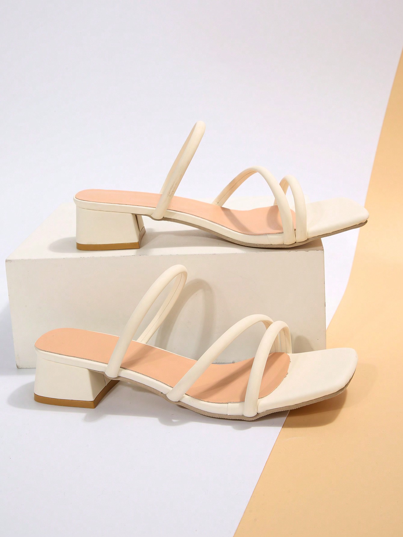 In Beige Women Heeled Sandals