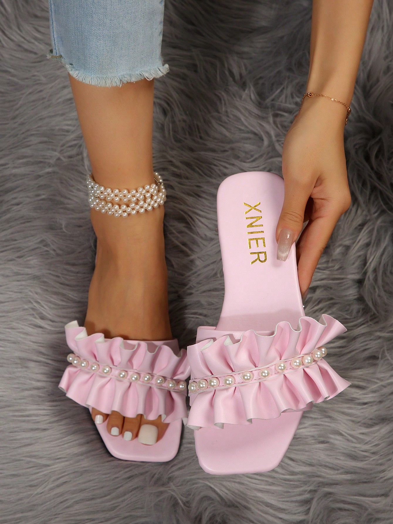 In Pink Women Flat Sandals