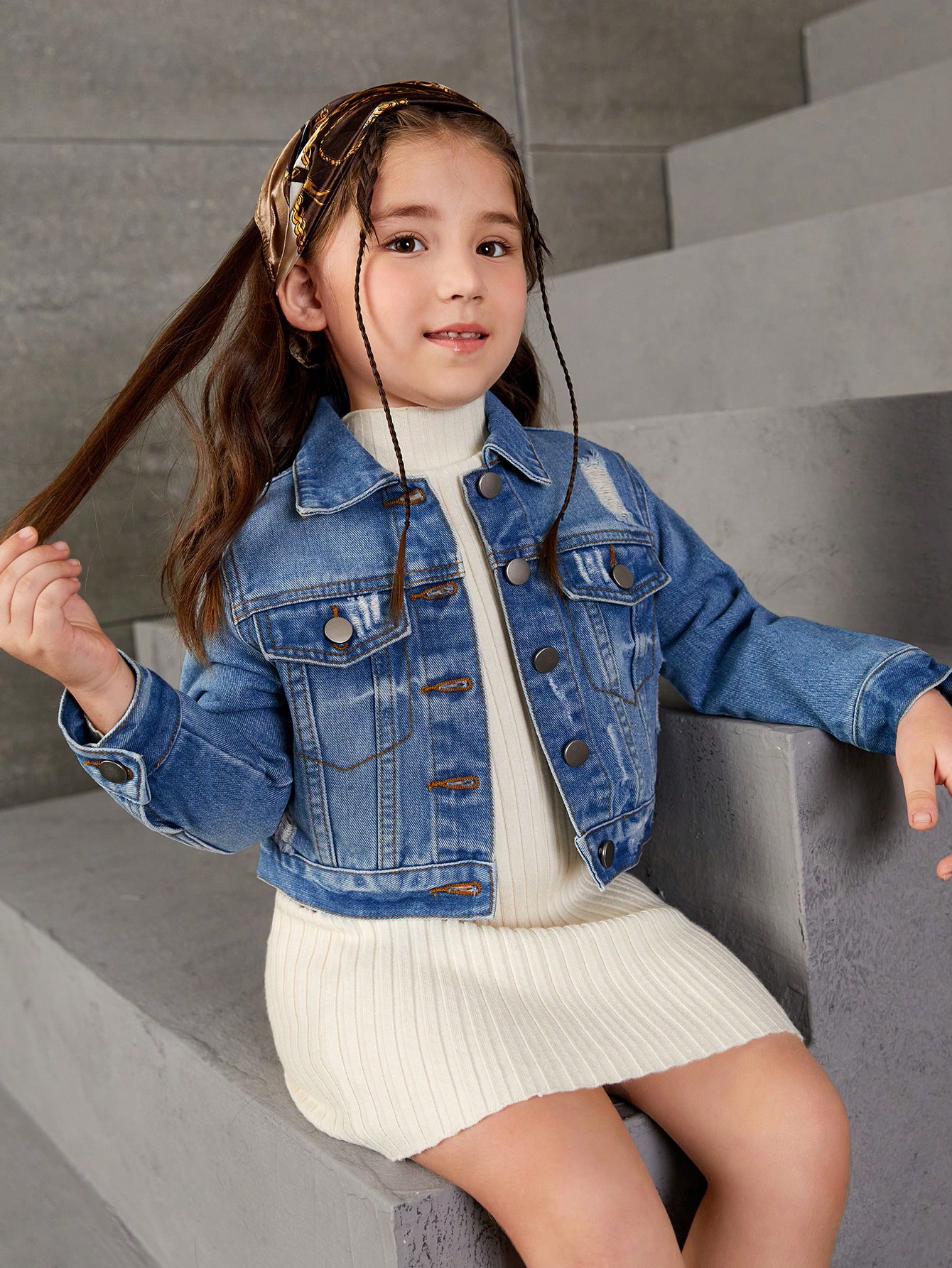 Young Girls Denim Jackets & Coats