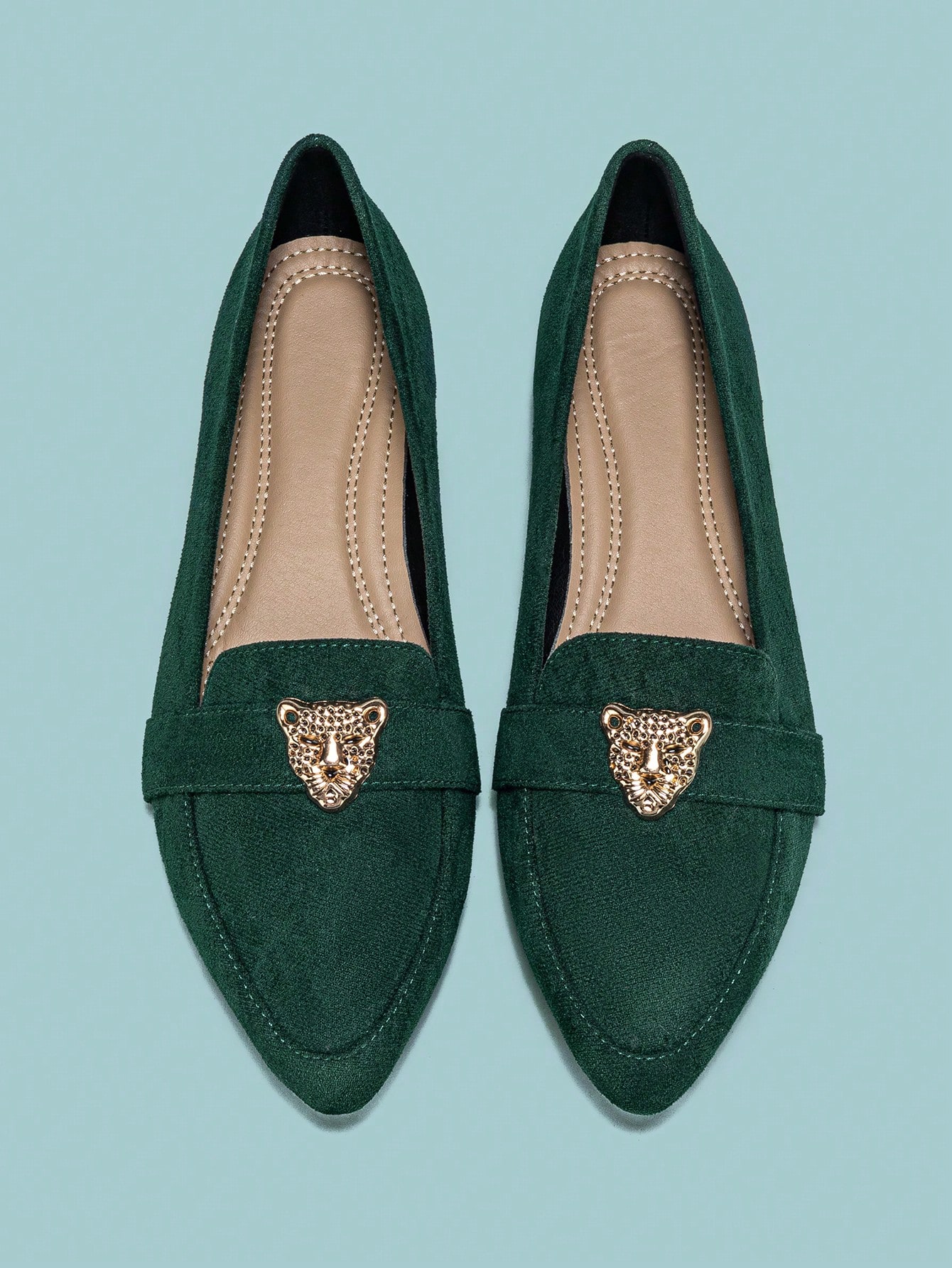 In Dark Green Women Shoes