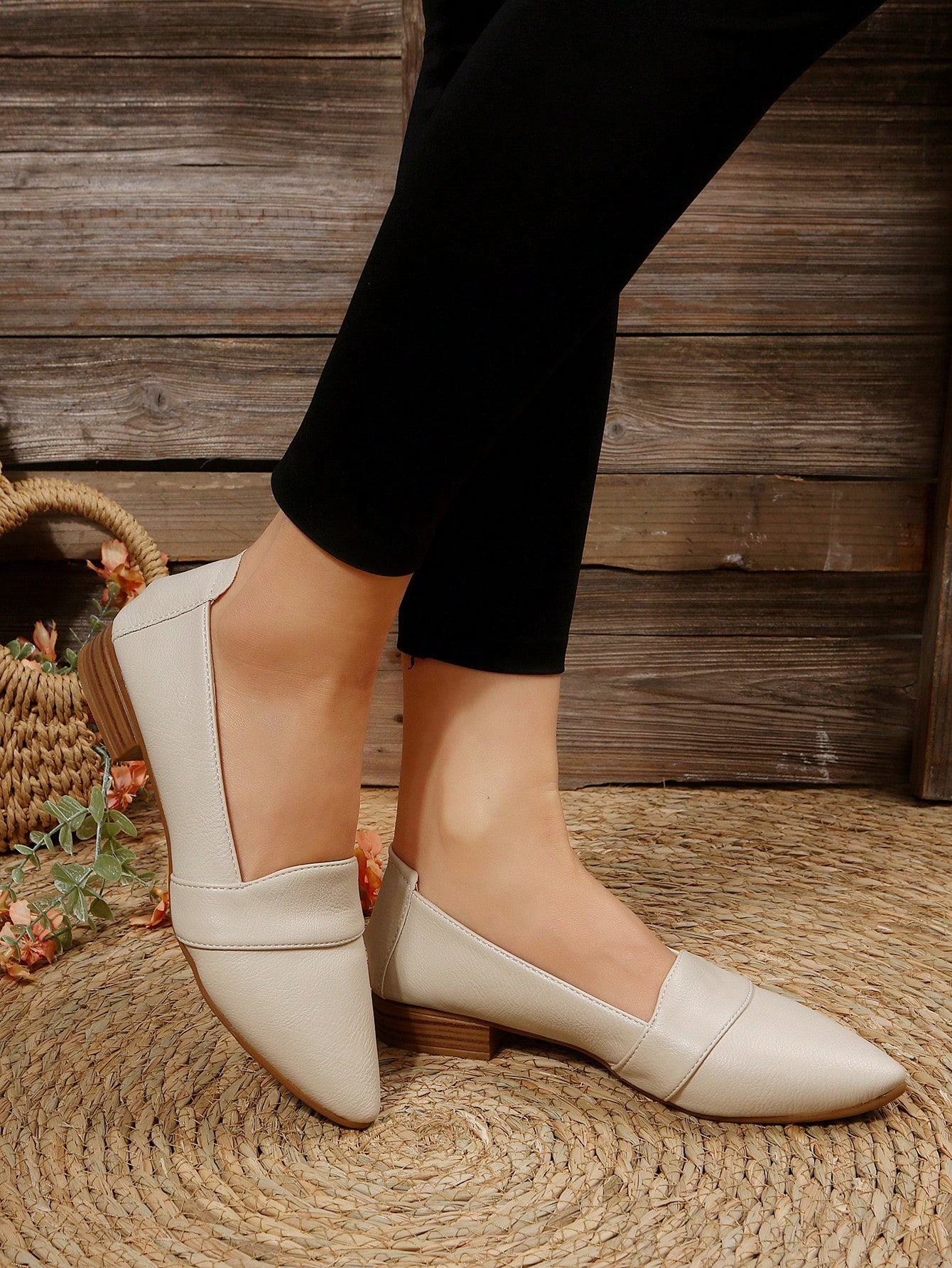 In Beige Women Flats