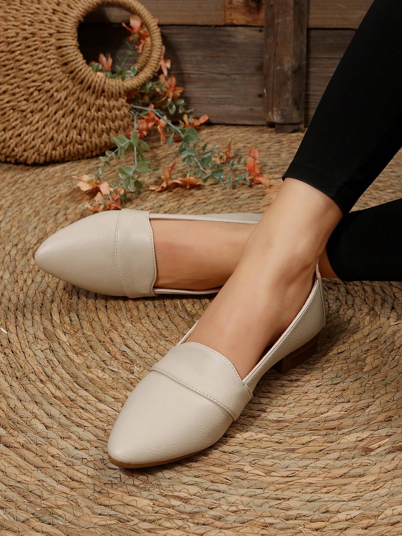 In Beige Women Flats