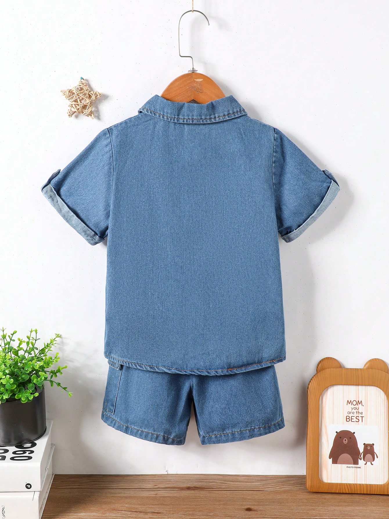 Young Boys Denim Two-piece Outfits