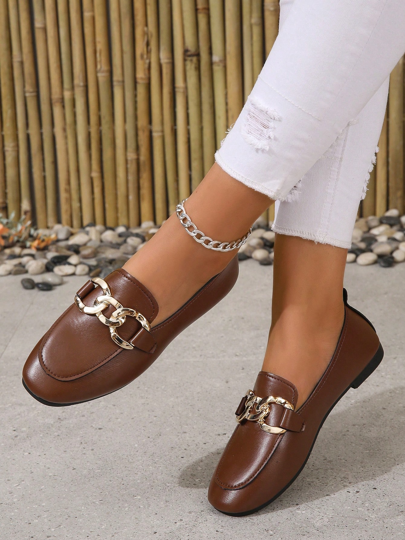 In Brown Women Flats