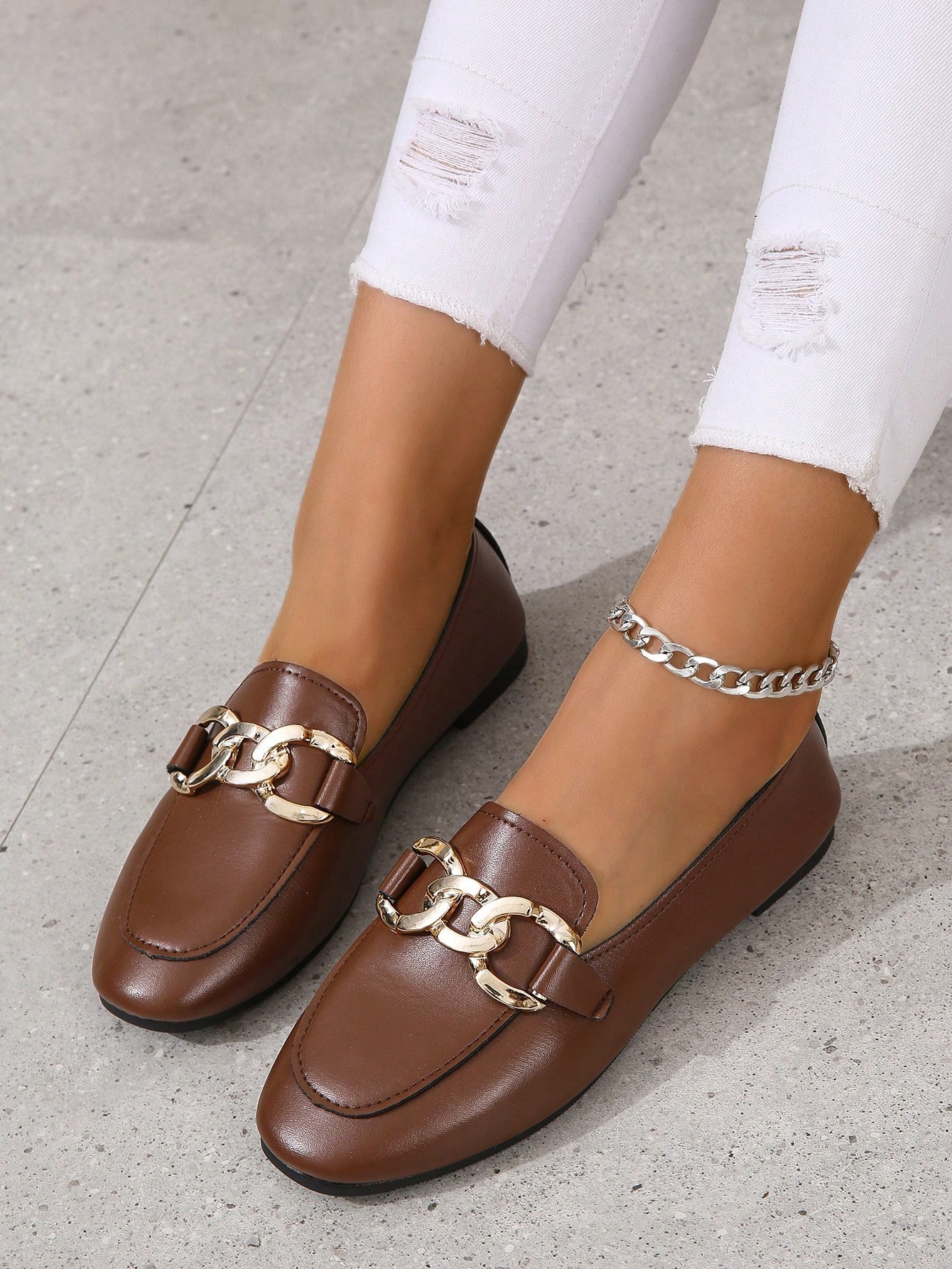 In Brown Women Flats